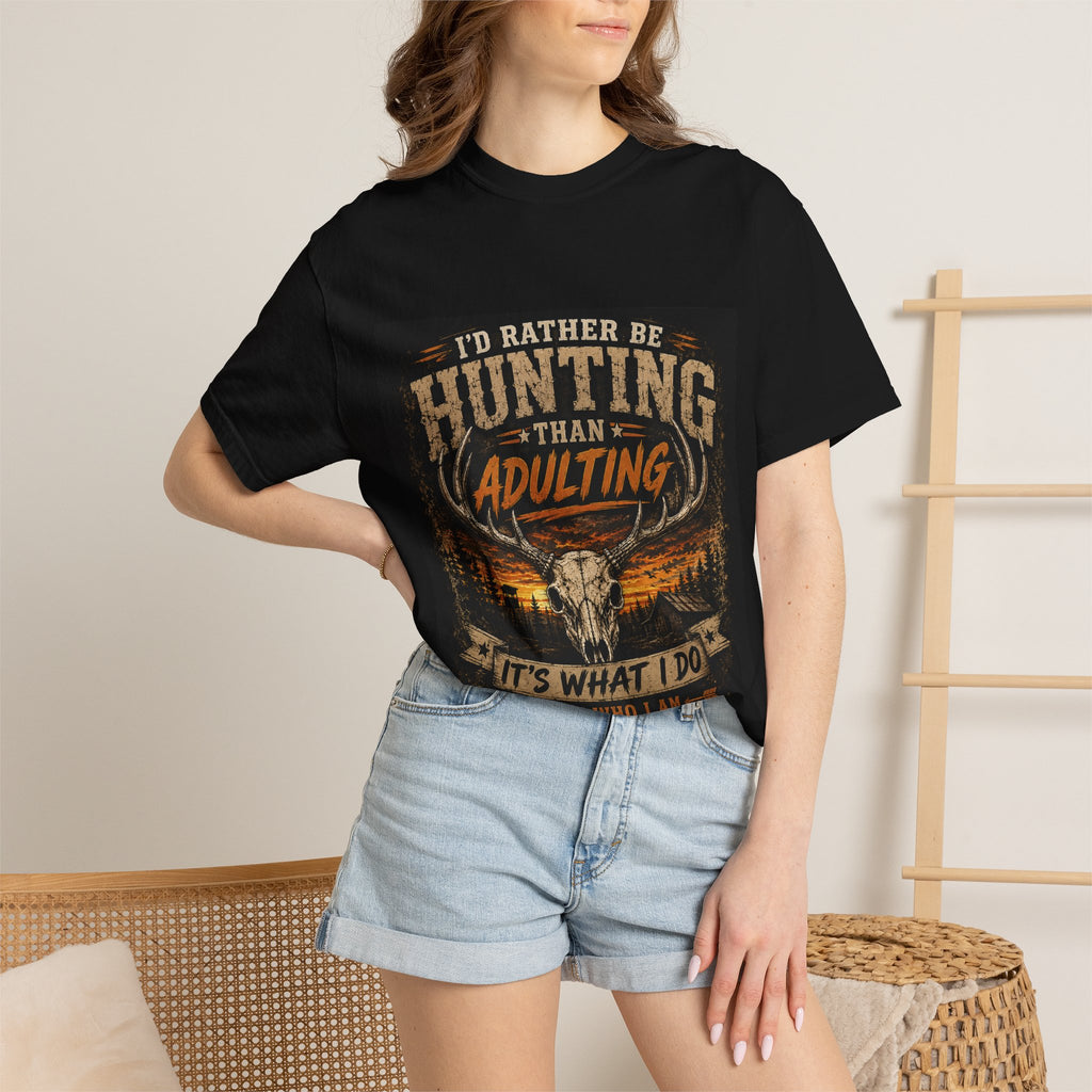 Hunting Over Adulting T-Shirt — "I'd Rather Be Hunting Than Adulting" Outdoor Shirt