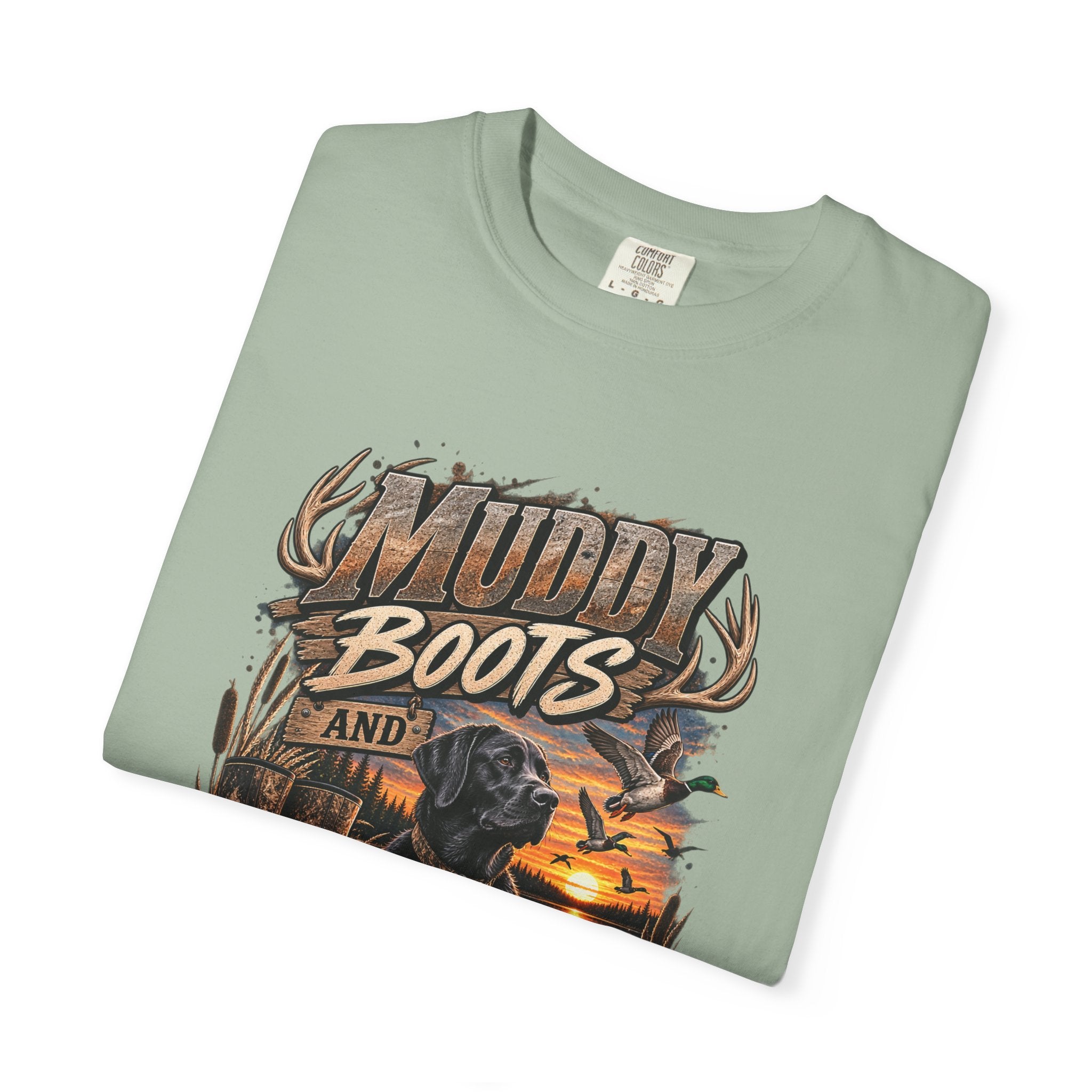Duck Hunting T-Shirt — "Muddy Boots and Duck Calls" Graphic Tee for Hunters