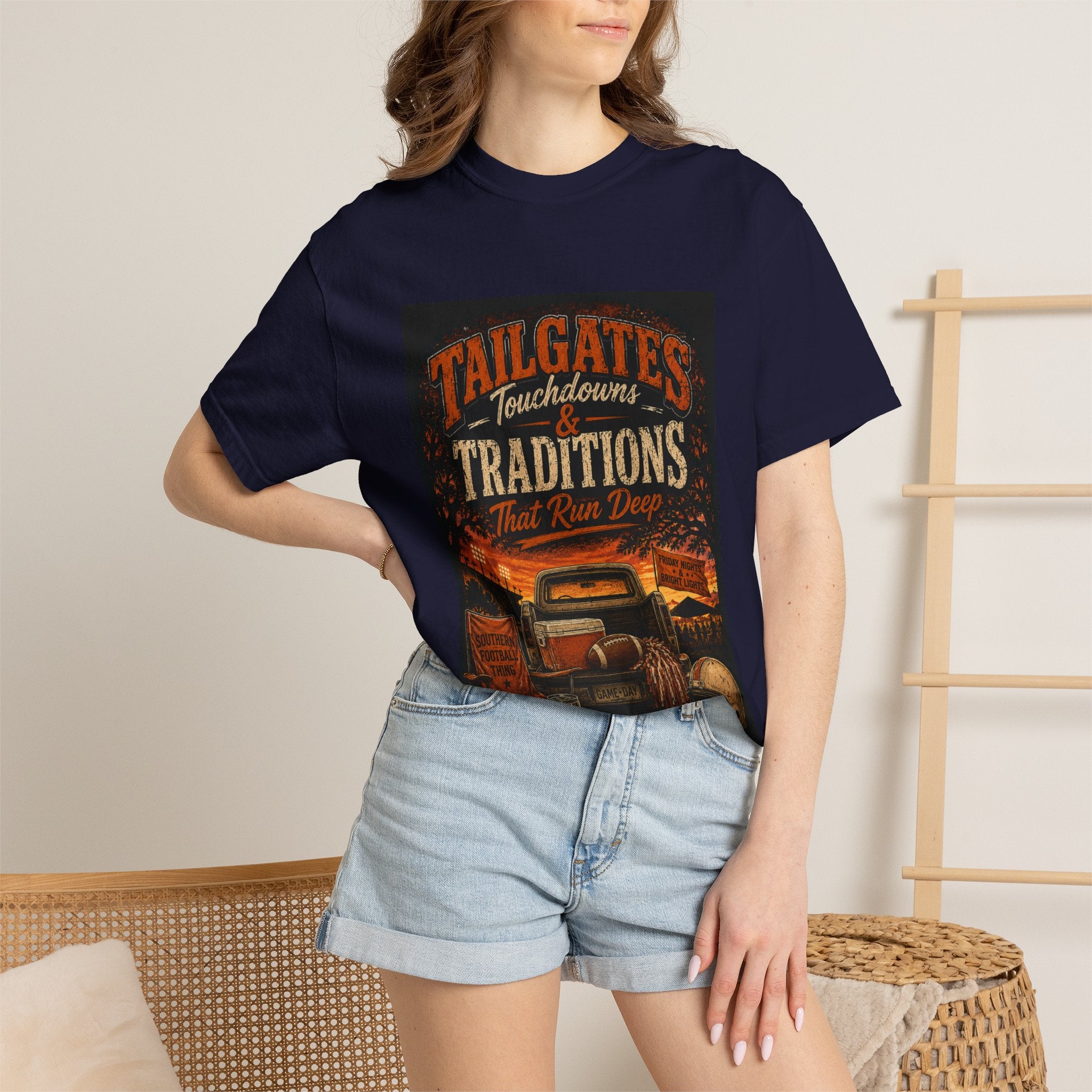 Tailgates & Touchdowns T-Shirt — Tailgate Traditions Football Game Day Tee