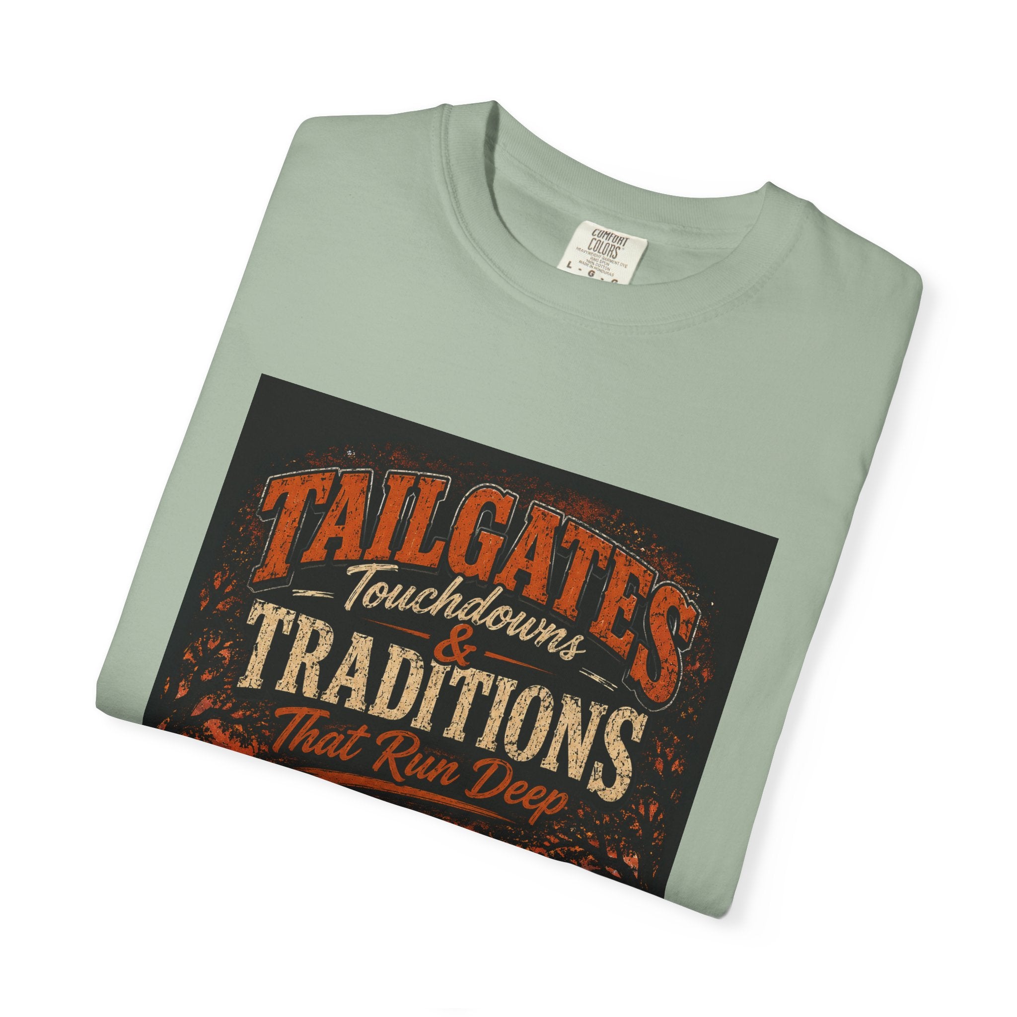 Tailgates & Touchdowns T-Shirt — Tailgate Traditions Football Game Day Tee