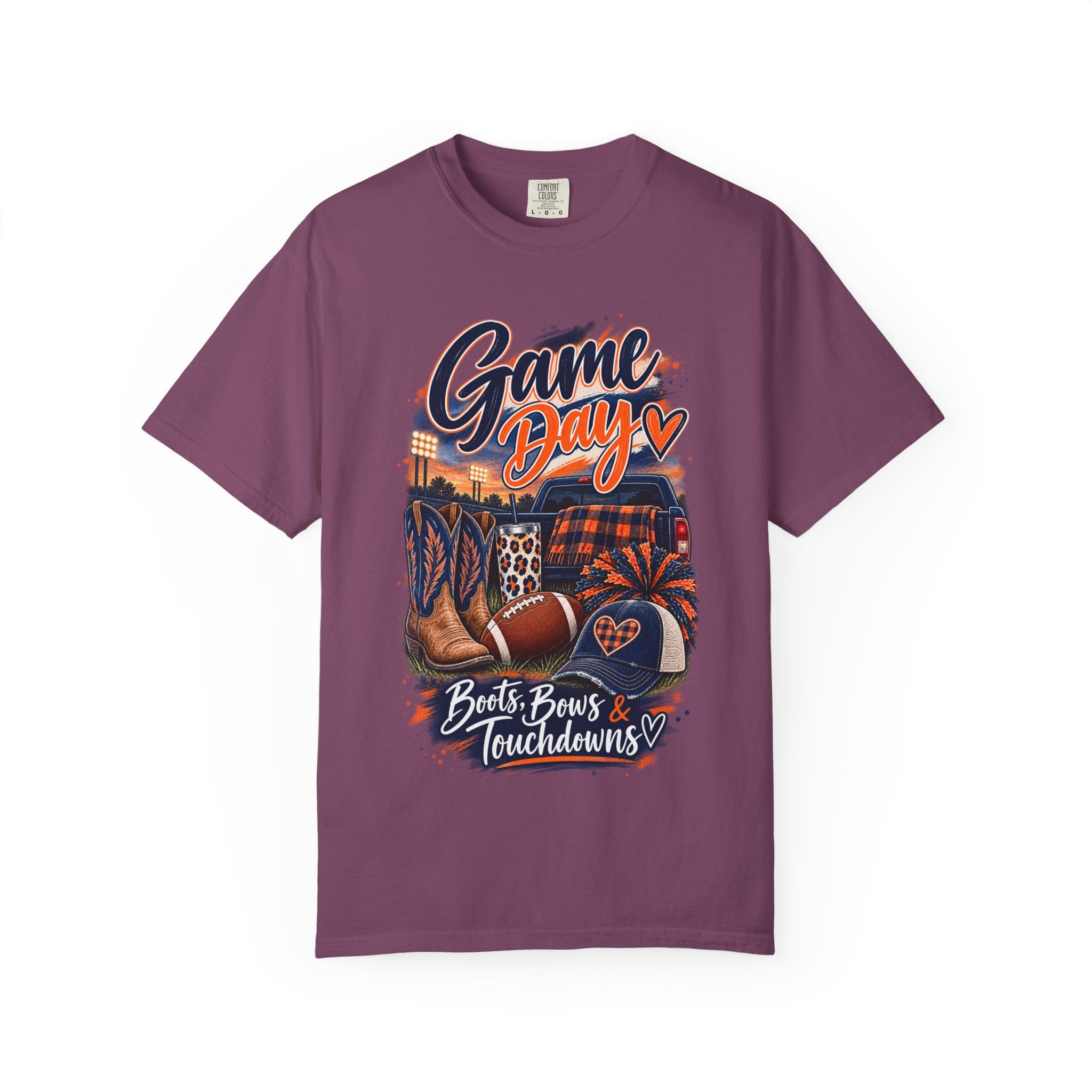 Game Day T-Shirt — Boots, Brews & Touchdowns Football Tee