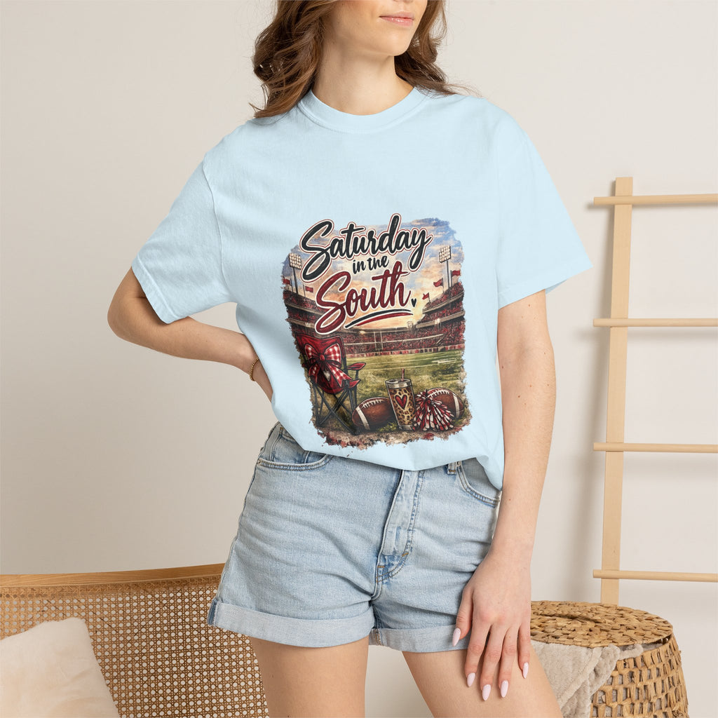 Saturday in the South T-Shirt – Tailgate Picnic Football Vintage Stadium Tee