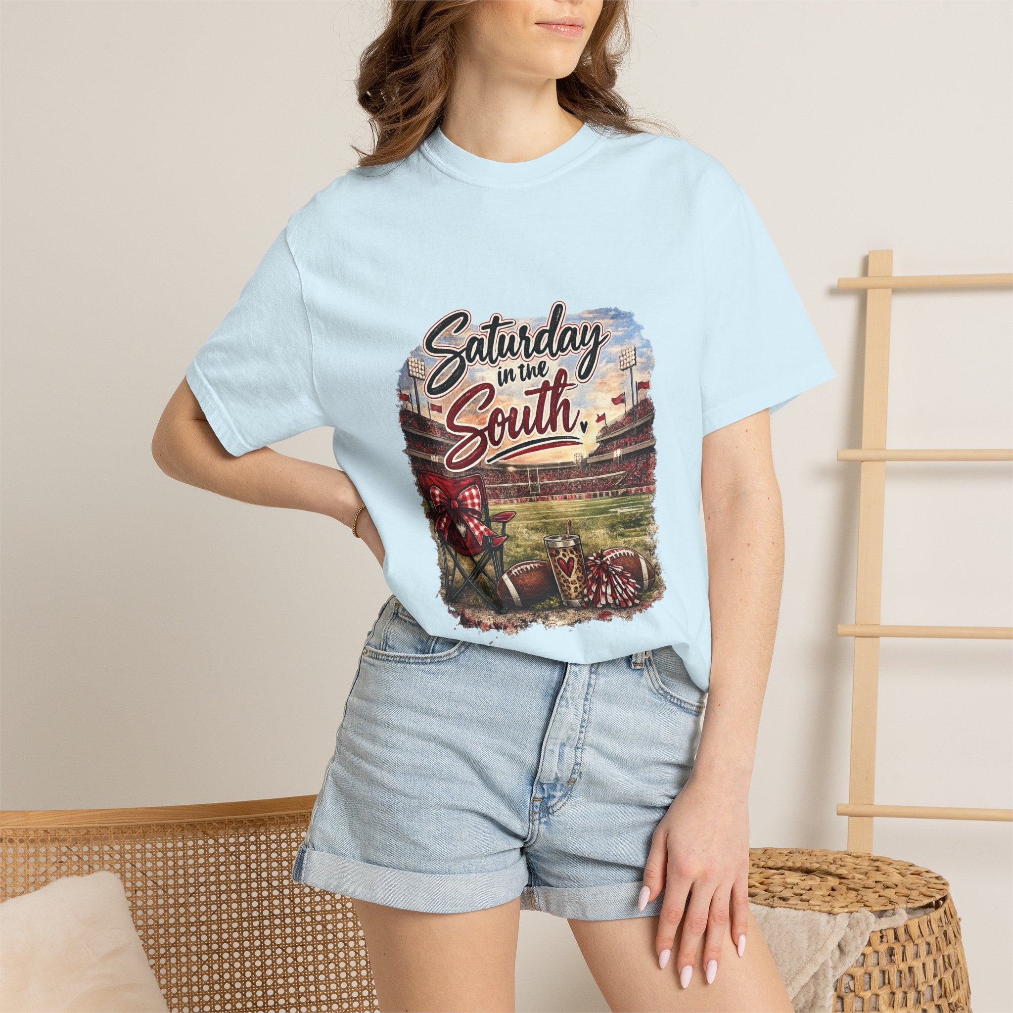 Saturday in the South T-Shirt – Tailgate Picnic Football Vintage Stadium Tee