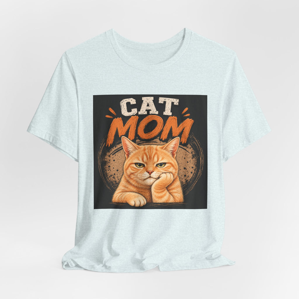 Cat Mom T-Shirt — Cute Orange Cat Graphic Tee for Cat Lovers