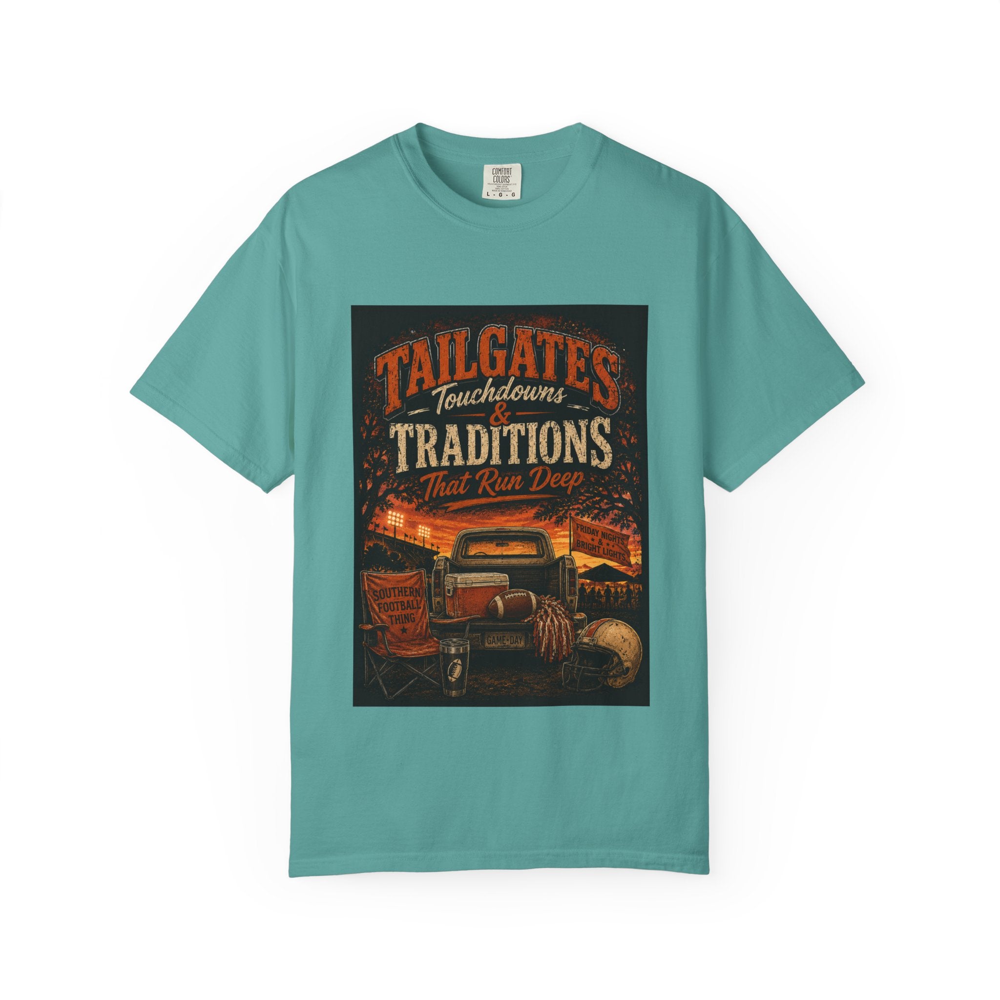 Tailgates & Touchdowns T-Shirt — Tailgate Traditions Football Game Day Tee