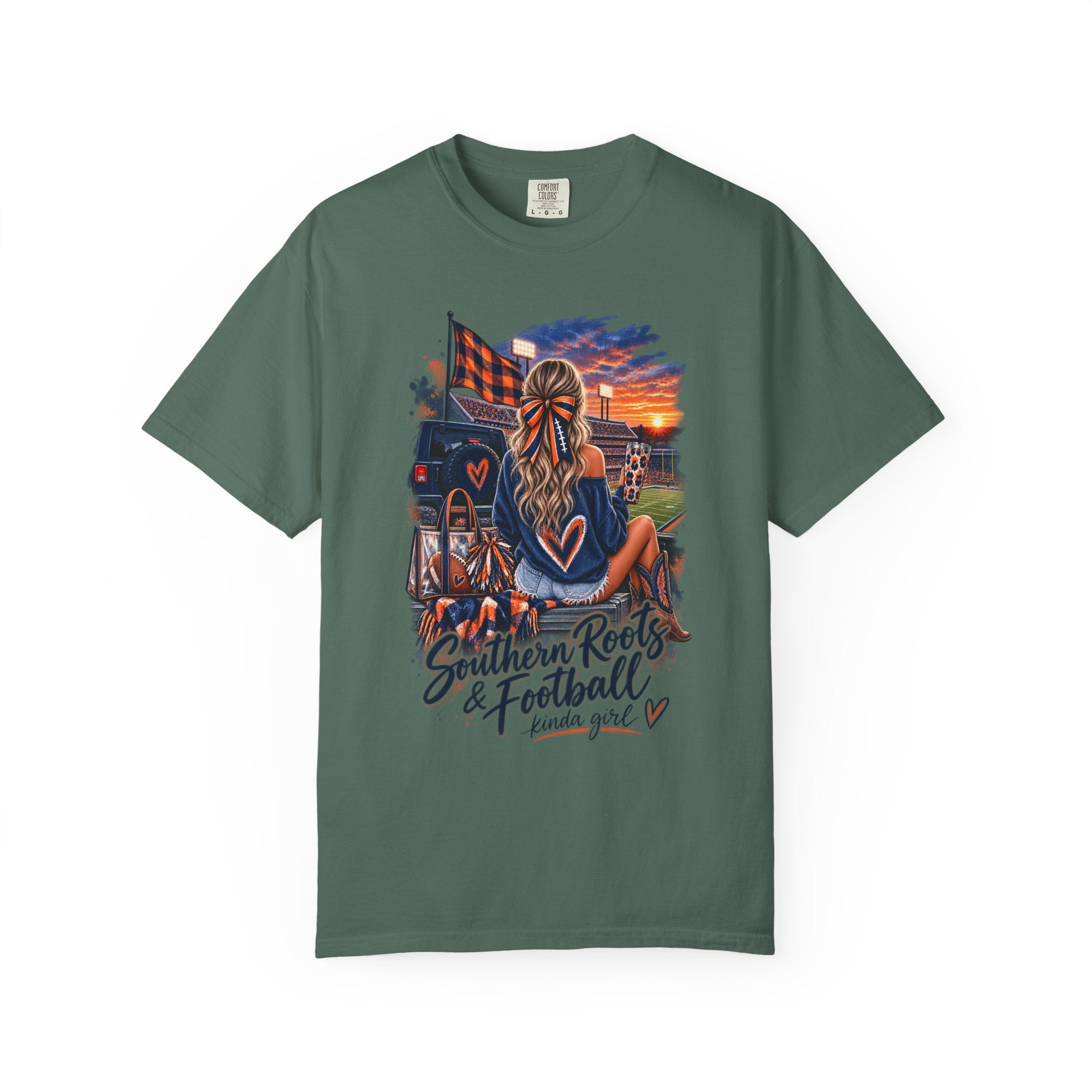 Southern Roots & Football T-Shirt — Tailgate Mom Graphic Tee