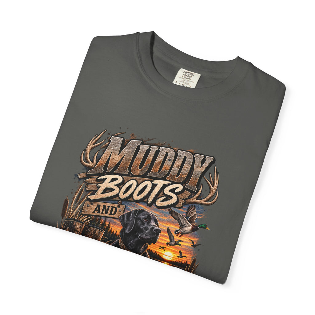 Duck Hunting T-Shirt — "Muddy Boots and Duck Calls" Graphic Tee for Hunters