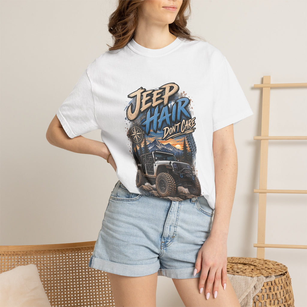 Jeep Hair Don't Care T-Shirt — Off-Road Jeep Graphic Tee