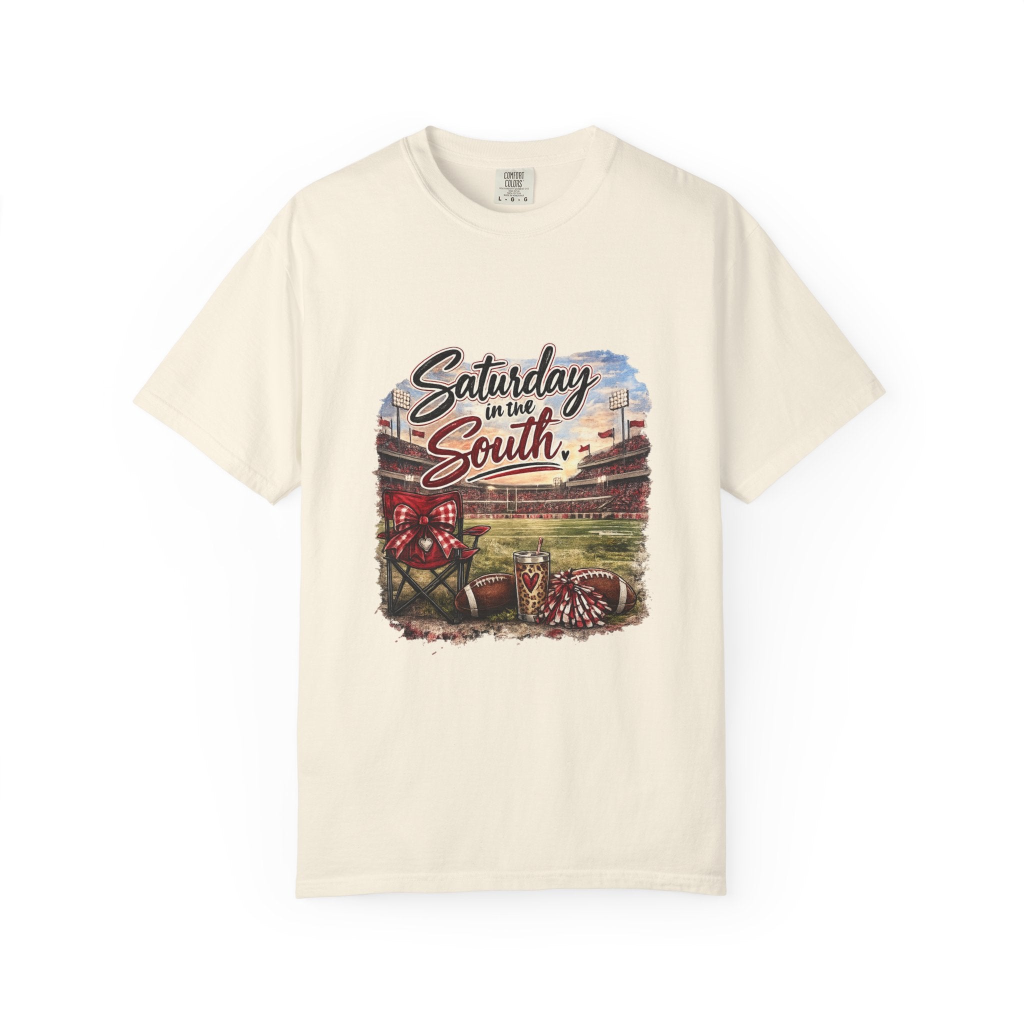 Saturday in the South T-Shirt – Tailgate Picnic Football Vintage Stadium Tee