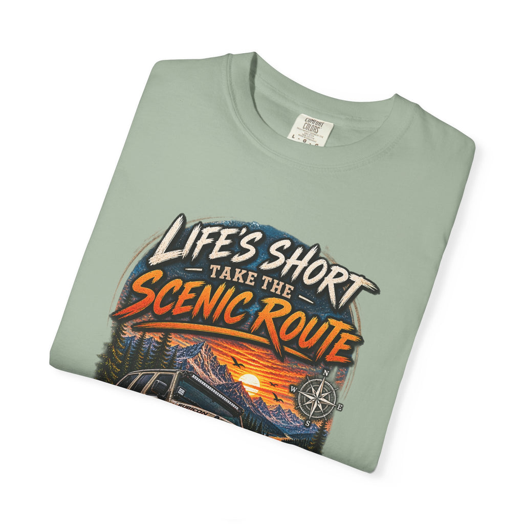 Scenic Route Off-Road T-Shirt — "Life's Short, Take the Scenic Route" Jeep Adventure Tee