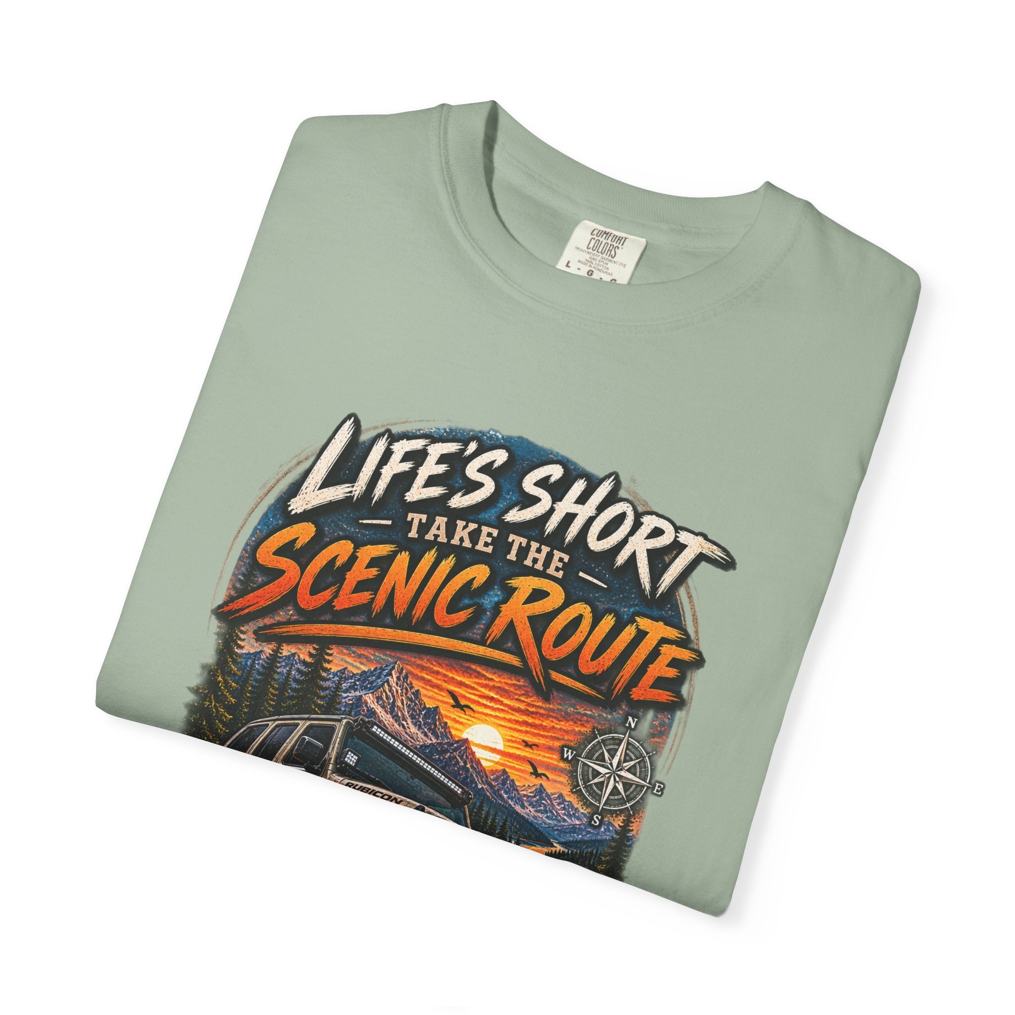 Scenic Route Off-Road T-Shirt — "Life's Short, Take the Scenic Route" Jeep Adventure Tee
