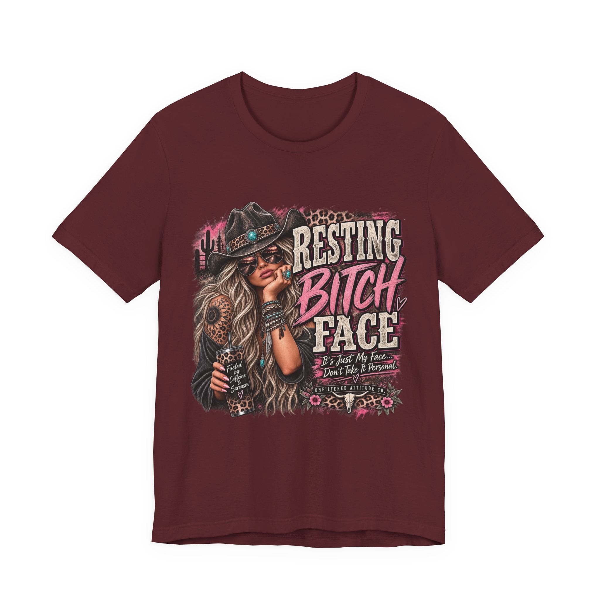 Resting Bitch Face Cowboy Tee — Funny Western Graphic T-Shirt