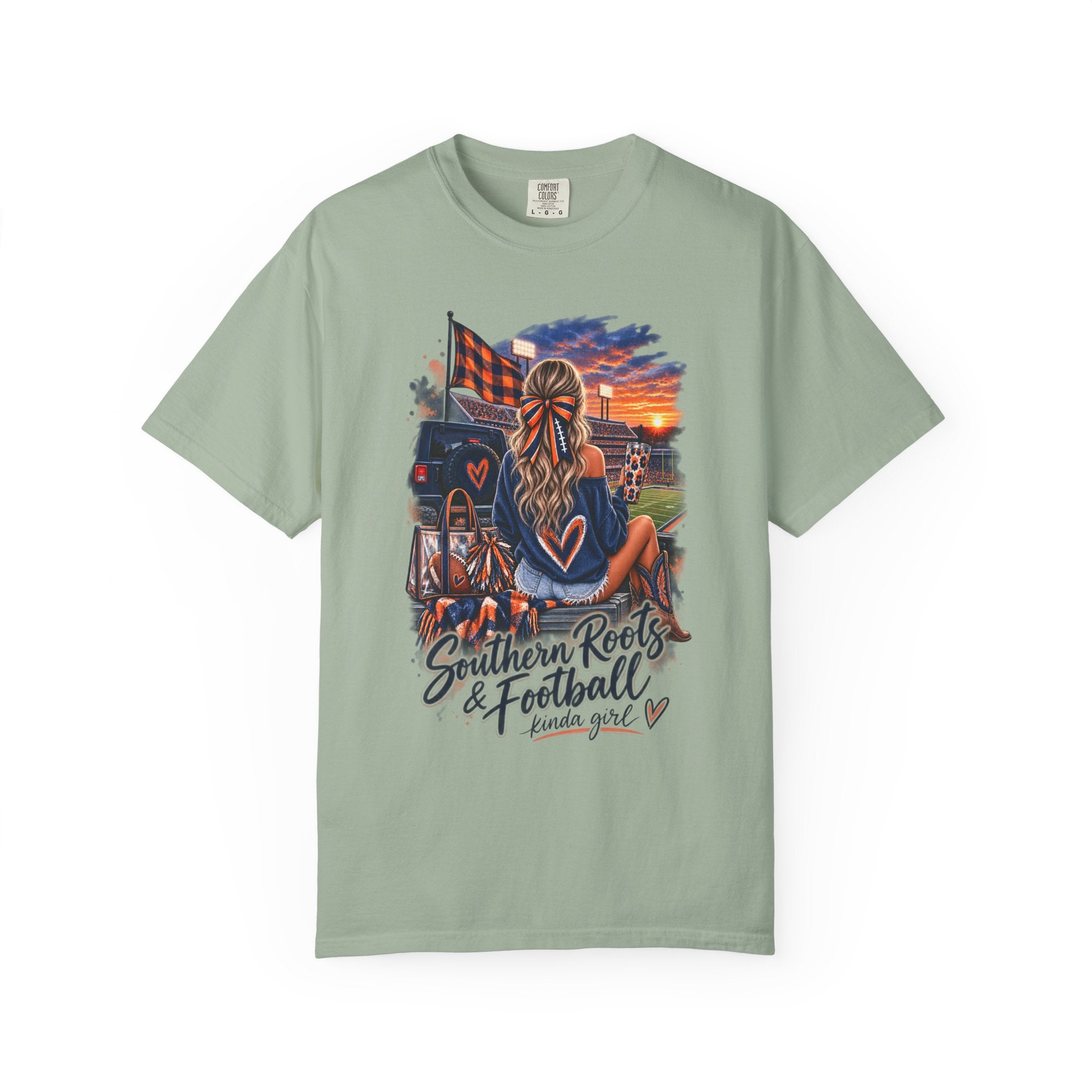 Southern Roots & Football T-Shirt — Tailgate Mom Graphic Tee