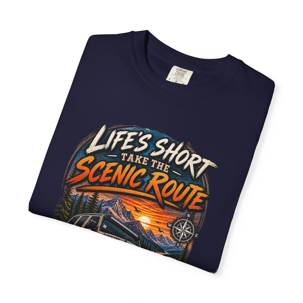 Scenic Route Off-Road T-Shirt — "Life's Short, Take the Scenic Route" Jeep Adventure Tee
