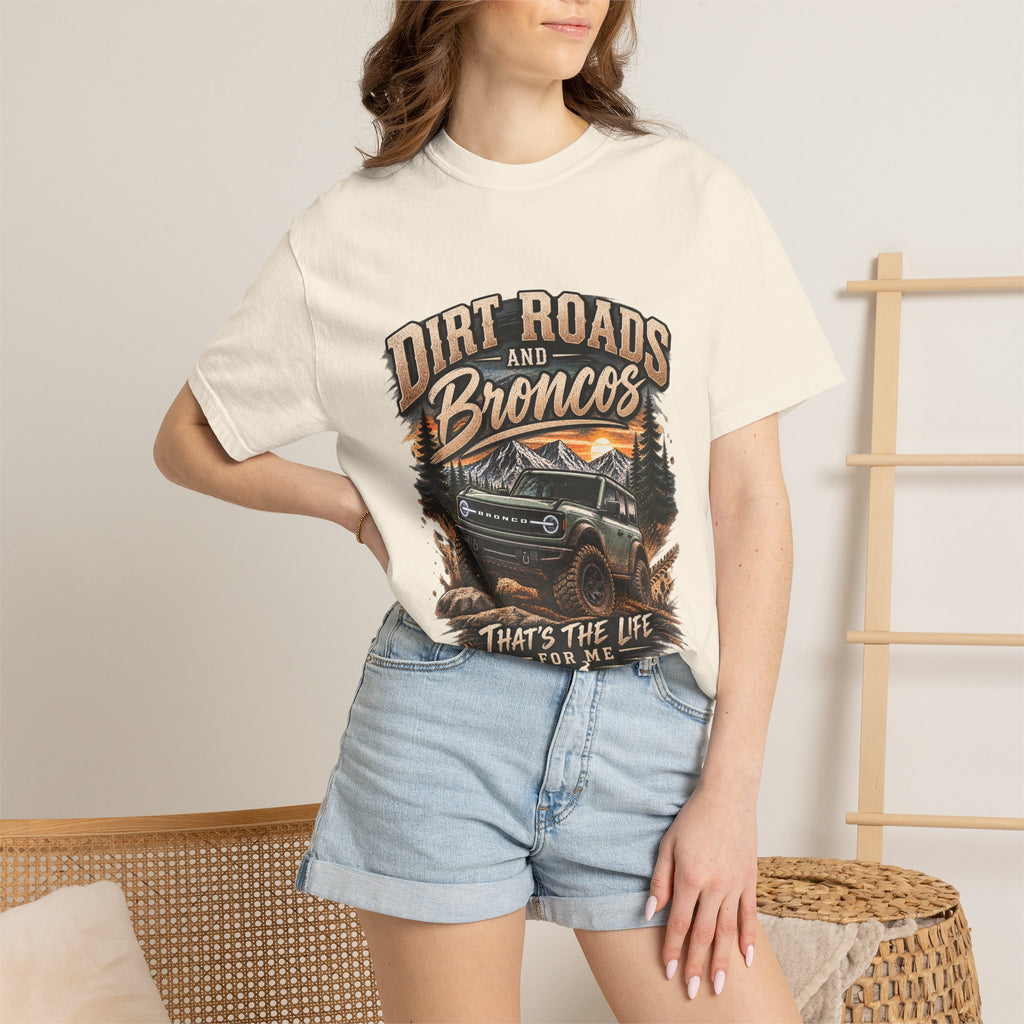 Bronco Off-Road T-Shirt — "Dirt Roads and Broncos" Adventure Tee