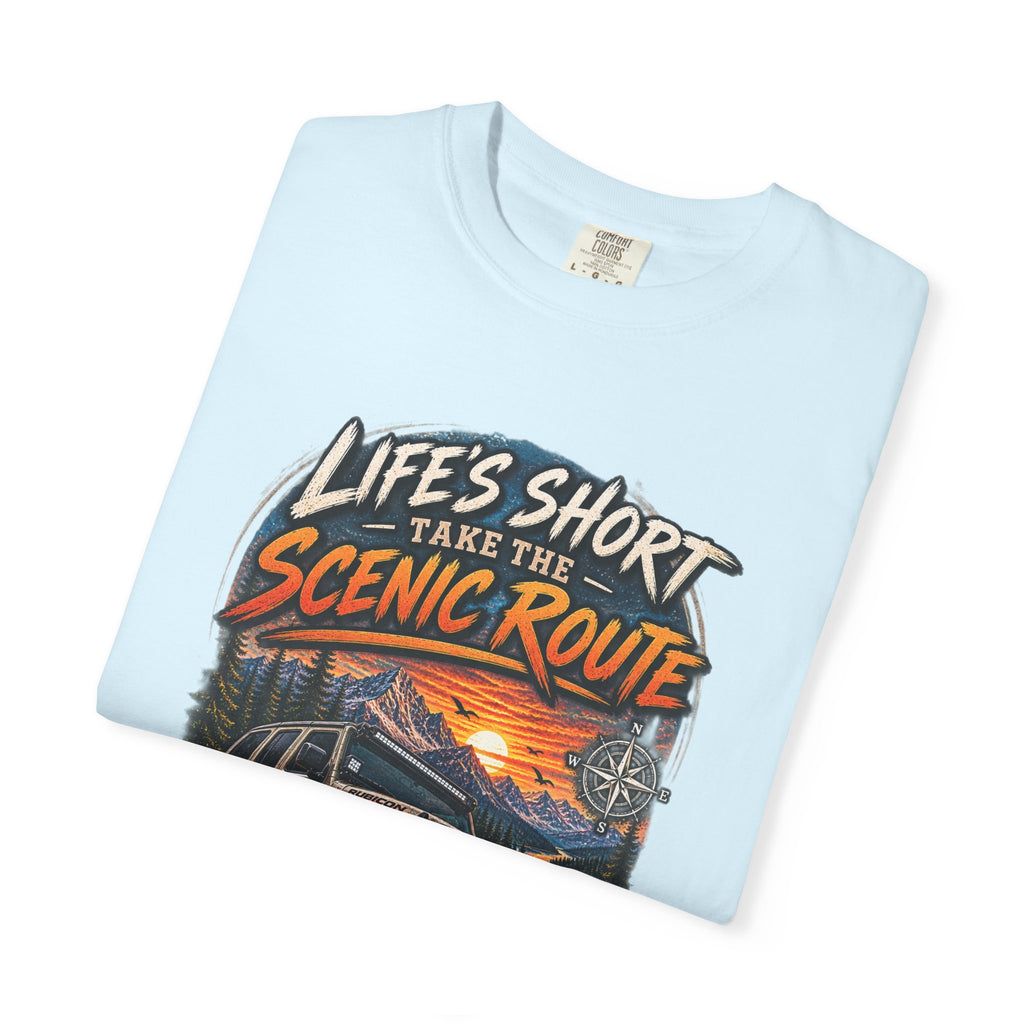 Scenic Route Off-Road T-Shirt — "Life's Short, Take the Scenic Route" Jeep Adventure Tee