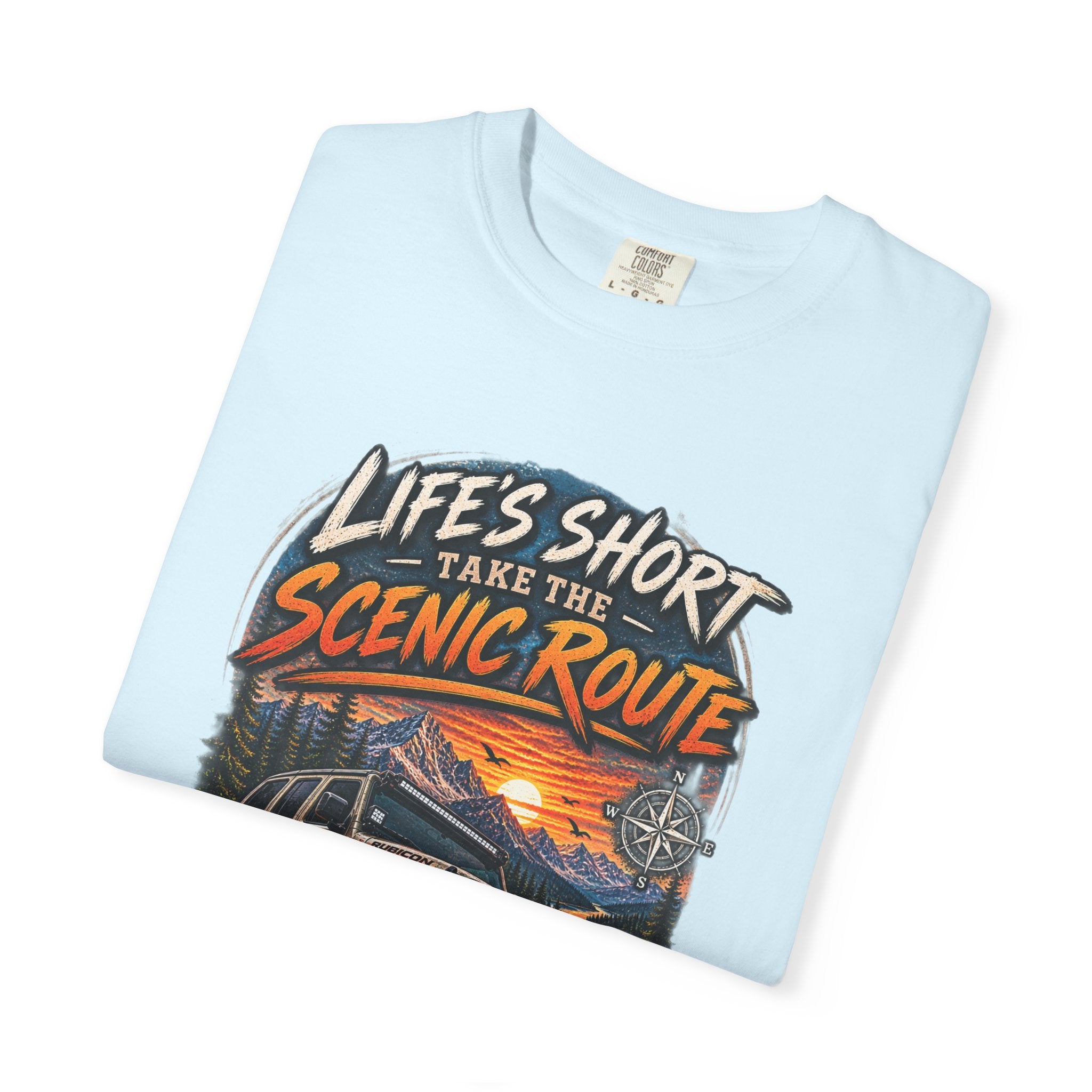Scenic Route Off-Road T-Shirt — "Life's Short, Take the Scenic Route" Jeep Adventure Tee