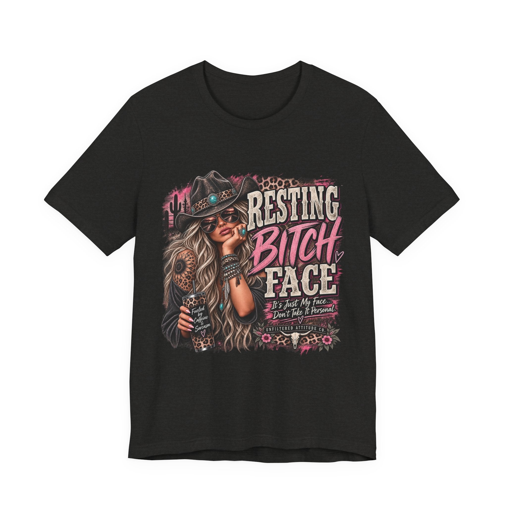 Resting Bitch Face Cowboy Tee — Funny Western Graphic T-Shirt