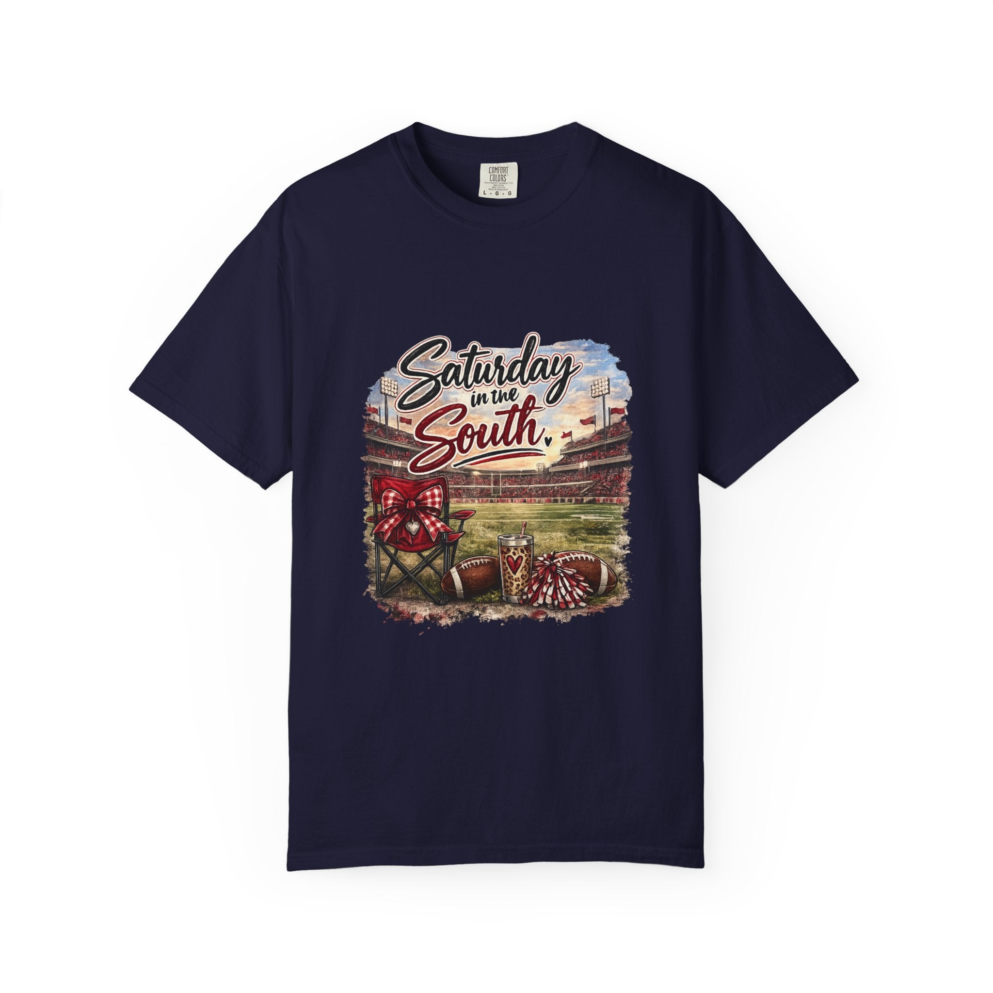 Saturday in the South T-Shirt – Tailgate Picnic Football Vintage Stadium Tee