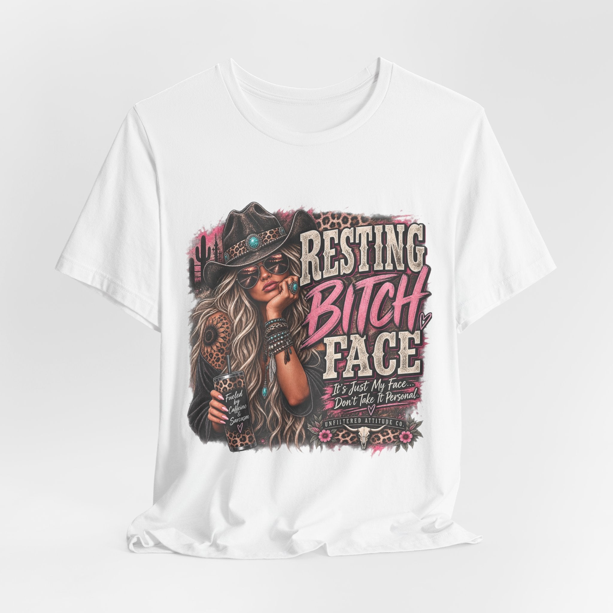 Resting Bitch Face Cowboy Tee — Funny Western Graphic T-Shirt