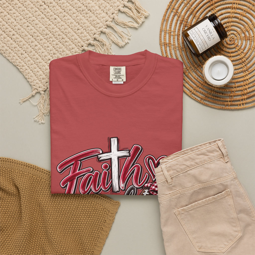 Faith Family Football T-Shirt – Southern Game Day Tee