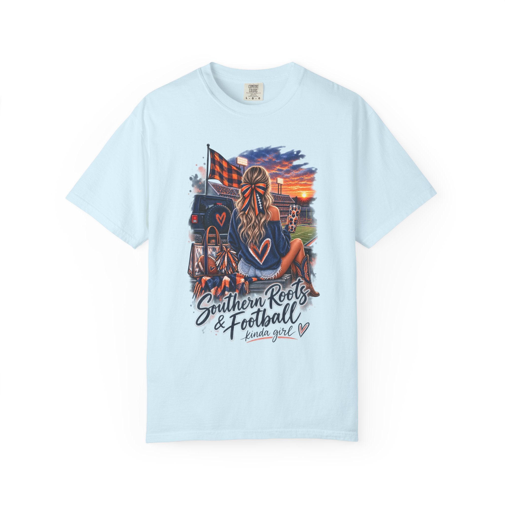 Southern Roots & Football T-Shirt — Tailgate Mom Graphic Tee