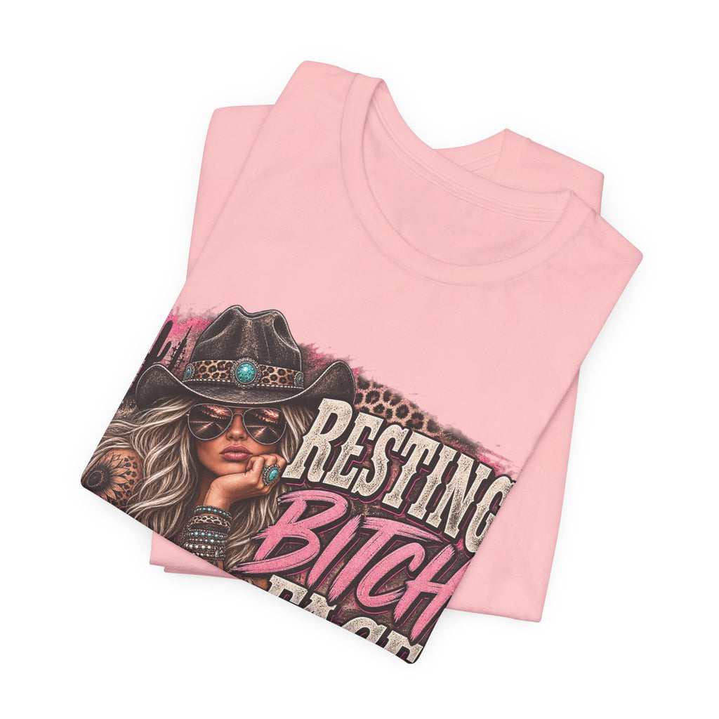 Resting Bitch Face Cowboy Tee — Funny Western Graphic T-Shirt