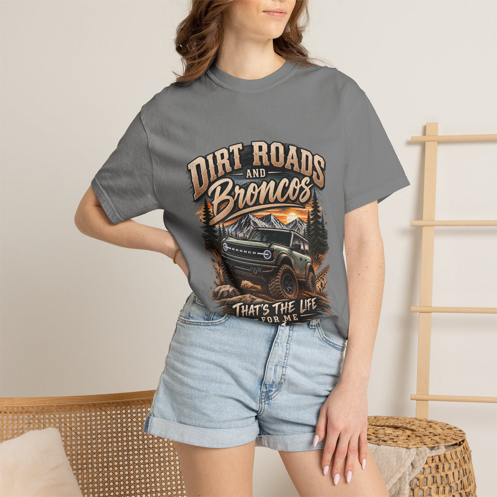 Bronco Off-Road T-Shirt — "Dirt Roads and Broncos" Adventure Tee