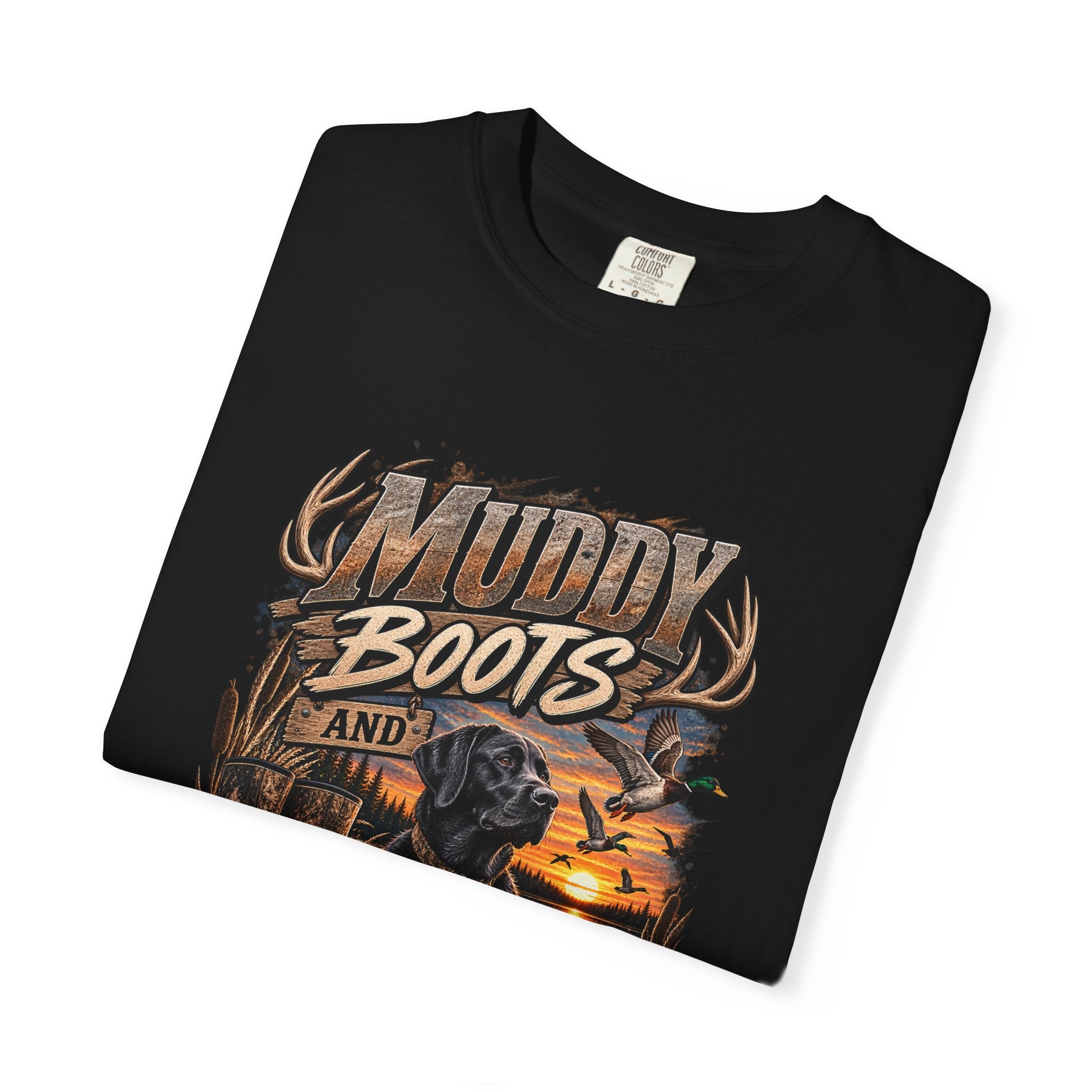 Duck Hunting T-Shirt — "Muddy Boots and Duck Calls" Graphic Tee for Hunters