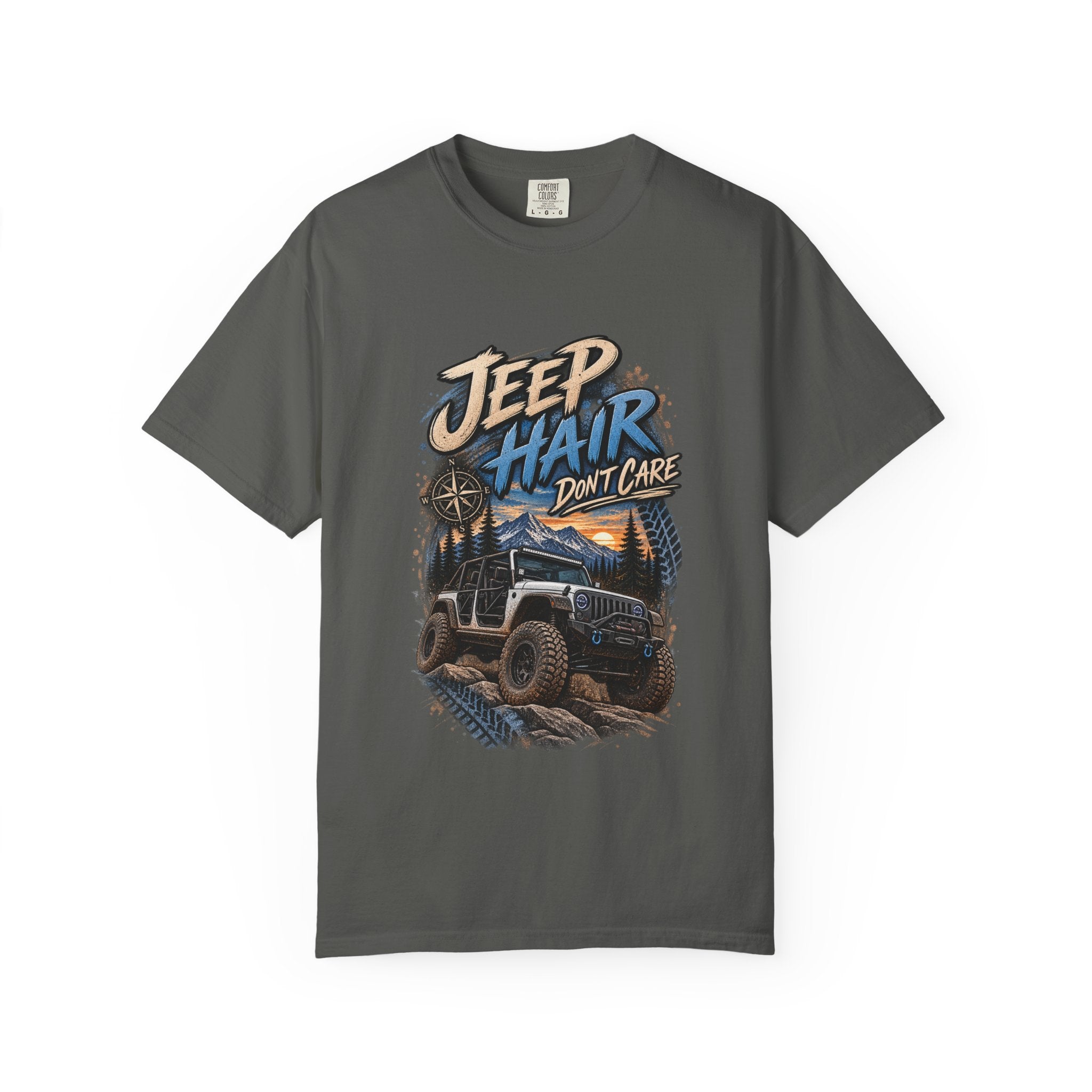 Jeep Hair Don't Care T-Shirt — Off-Road Jeep Graphic Tee