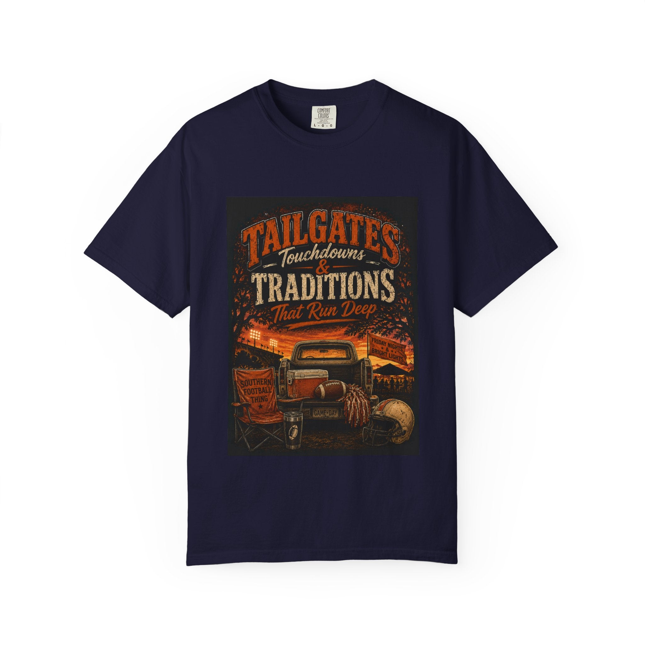 Tailgates & Touchdowns T-Shirt — Tailgate Traditions Football Game Day Tee