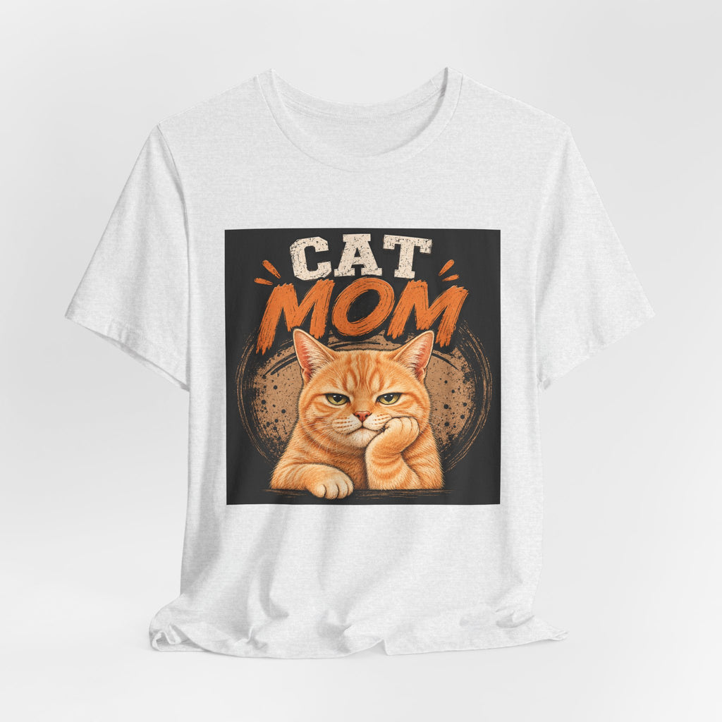 Cat Mom T-Shirt — Cute Orange Cat Graphic Tee for Cat Lovers