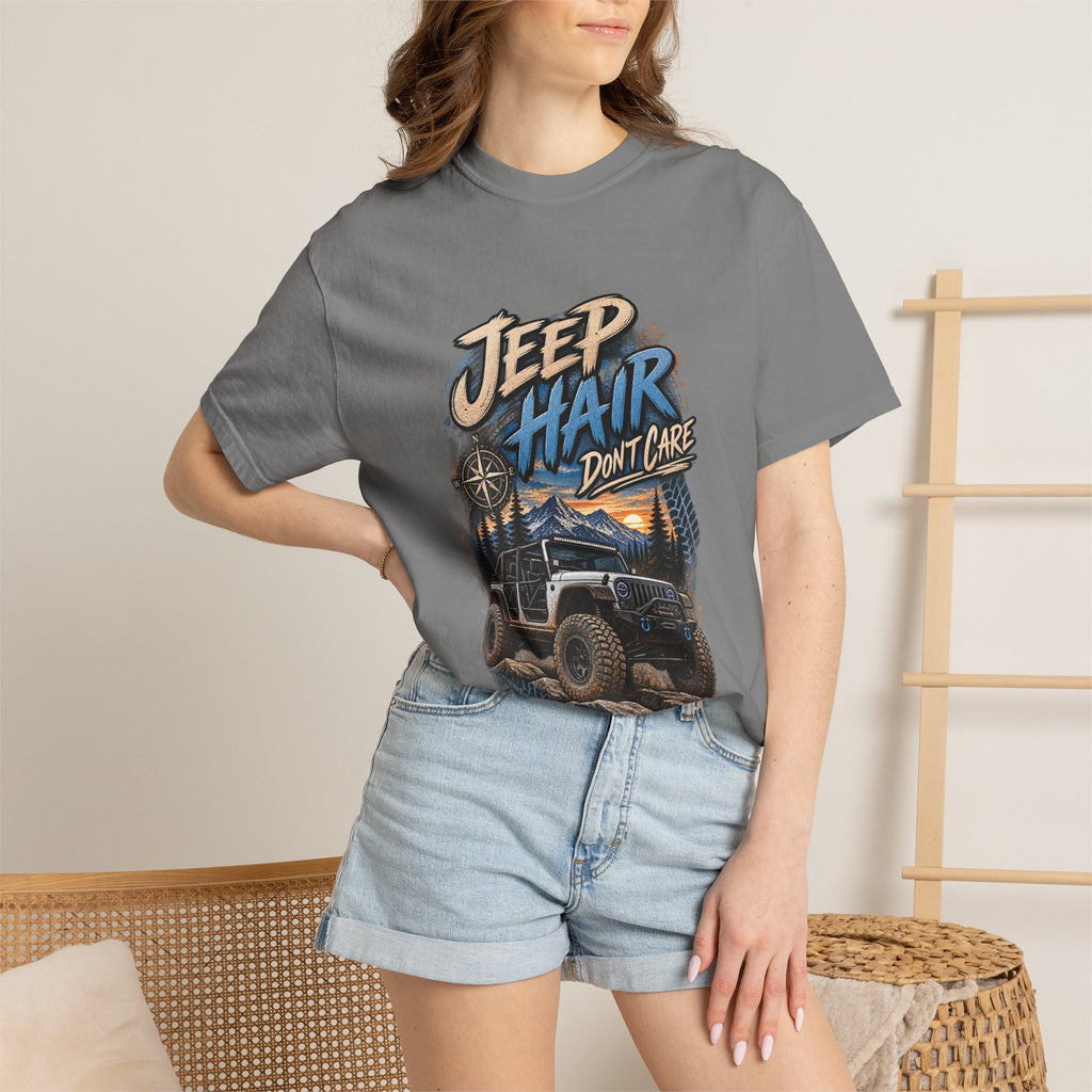Jeep Hair Don't Care T-Shirt — Off-Road Jeep Graphic Tee