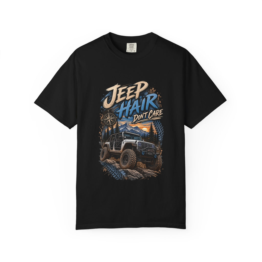 Jeep Hair Don't Care T-Shirt — Off-Road Jeep Graphic Tee
