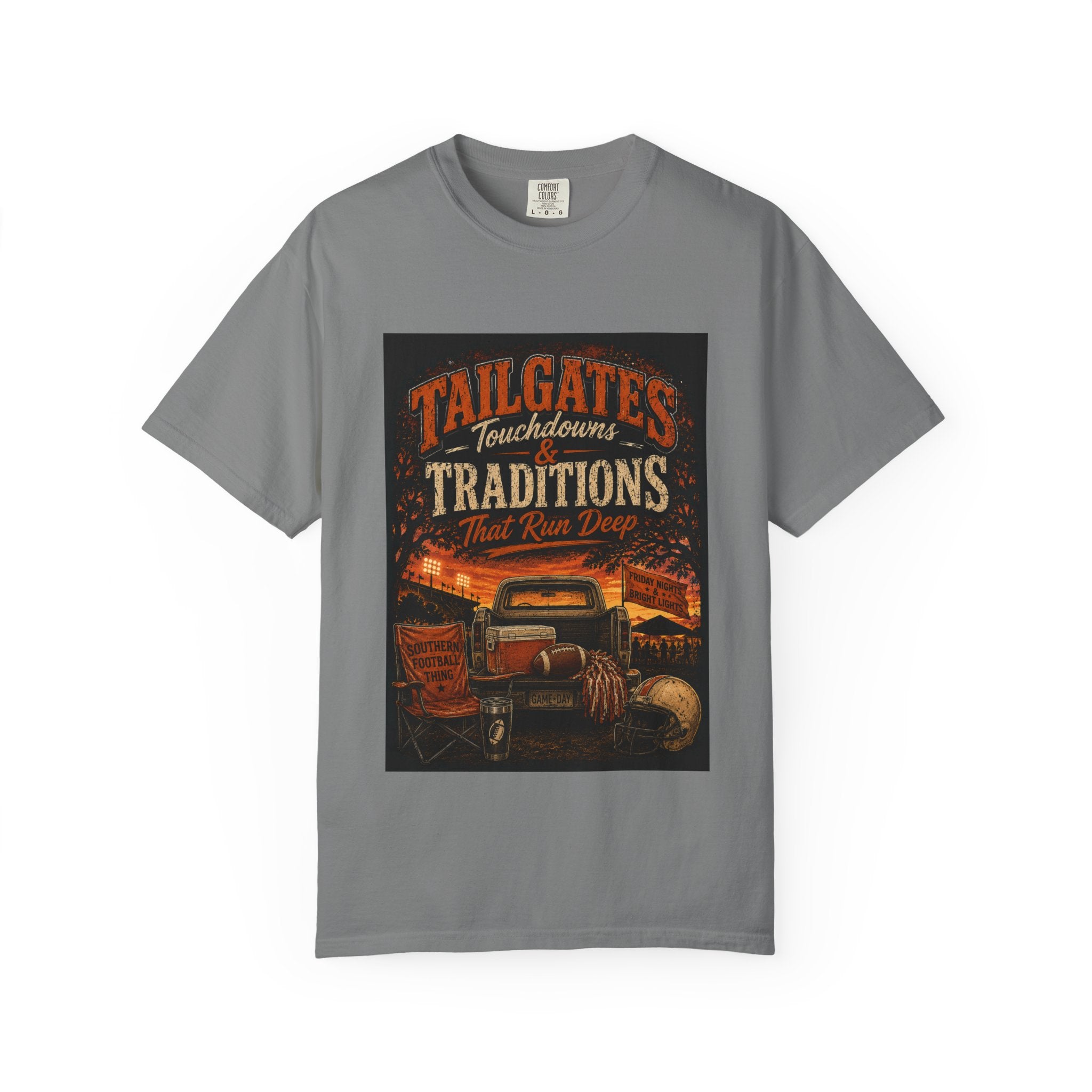 Tailgates & Touchdowns T-Shirt — Tailgate Traditions Football Game Day Tee