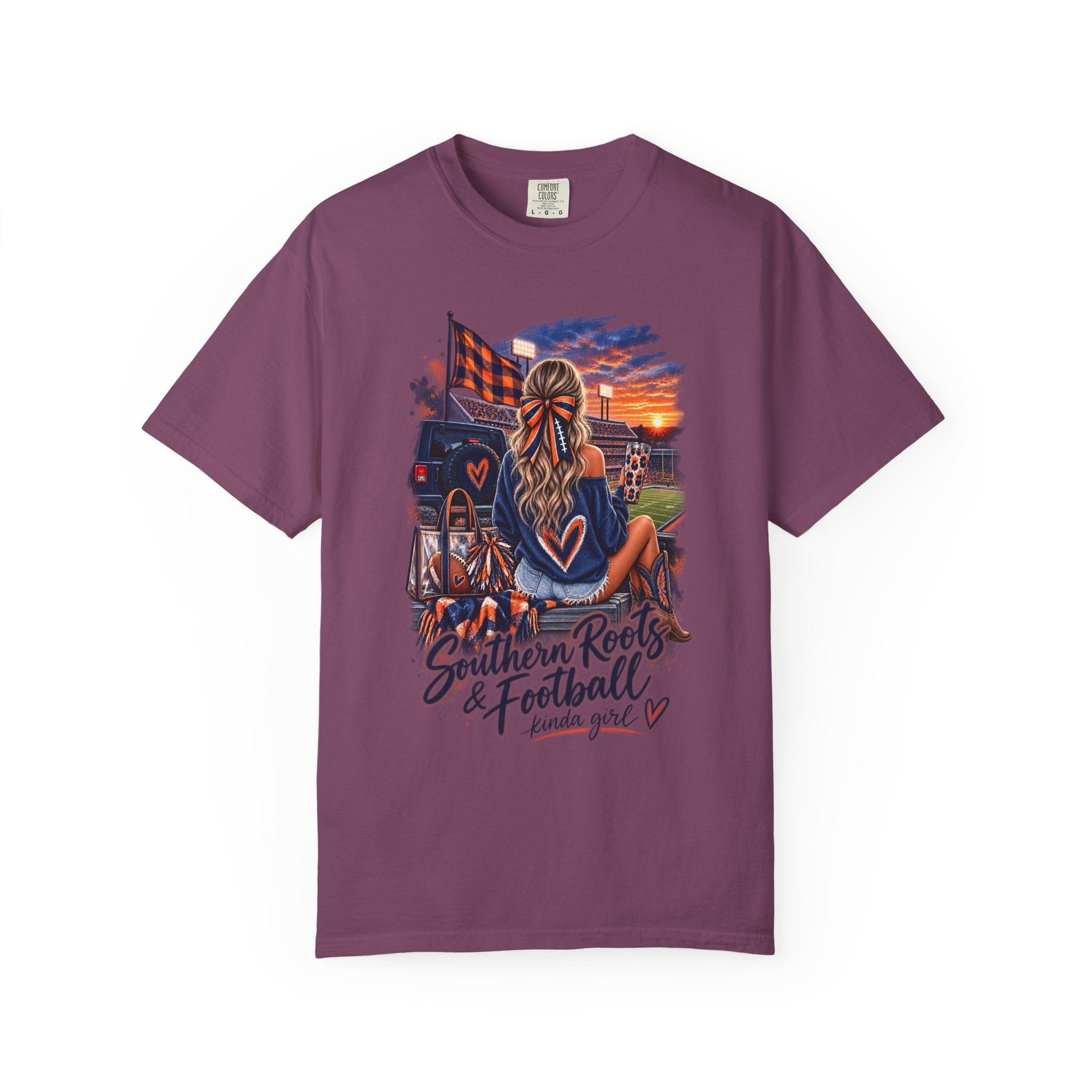 Southern Roots & Football T-Shirt — Tailgate Mom Graphic Tee