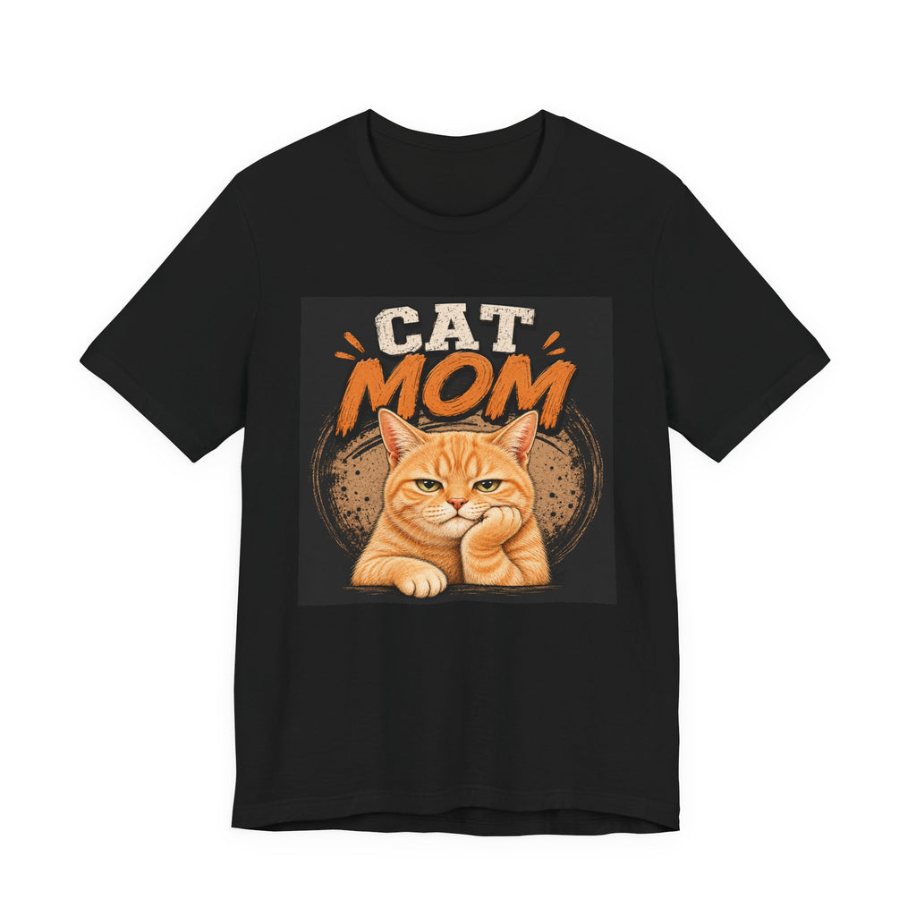 Cat Mom T-Shirt — Cute Orange Cat Graphic Tee for Cat Lovers