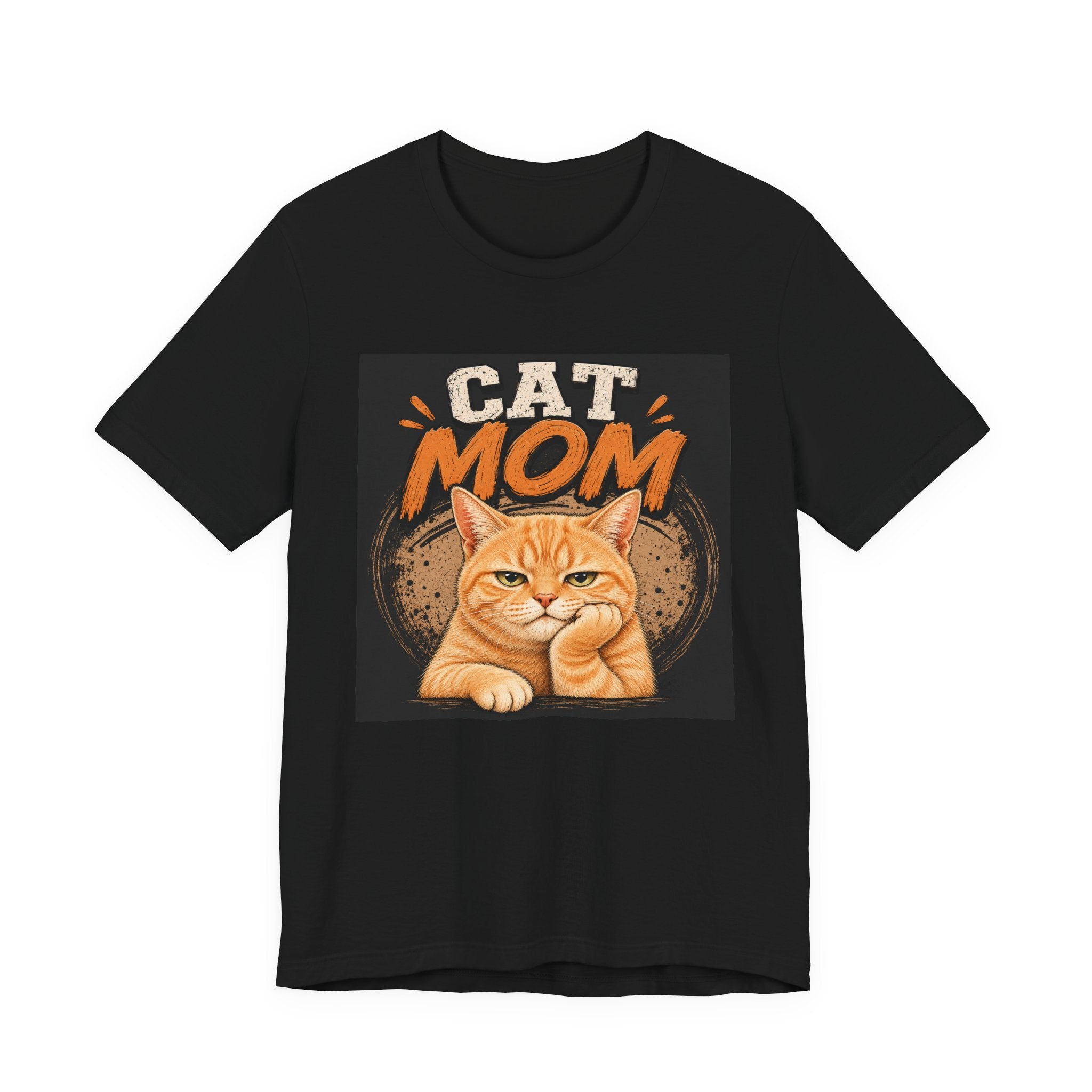 Cat Mom T-Shirt — Cute Orange Cat Graphic Tee for Cat Lovers