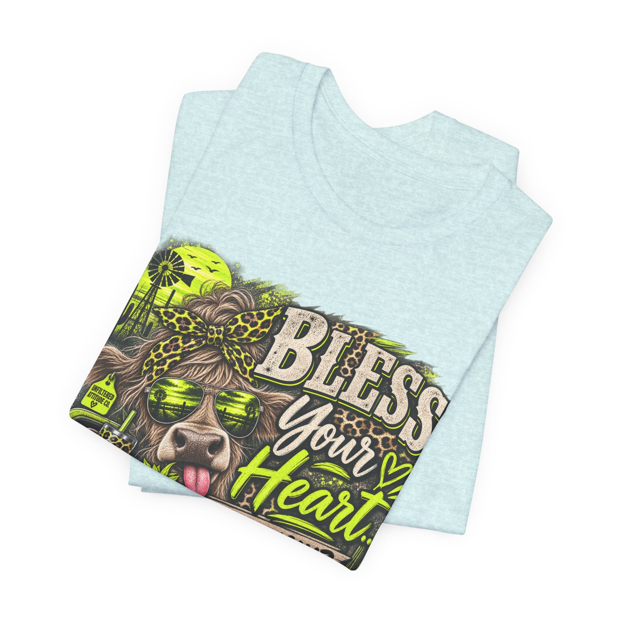 T‑Shirt — "Bless Your Heart... Seriously?" Cow Graphic Tee
