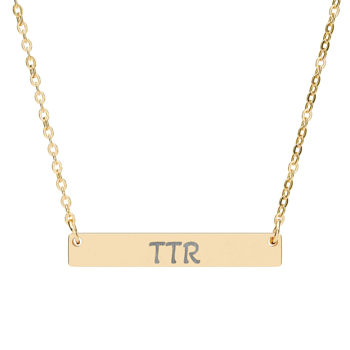 Personalized Engraved Bar Necklace