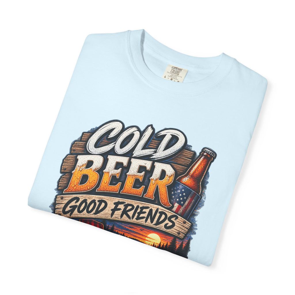 T-Shirt — "Cold Beer, Good Friends, Bad Decisions" Campfire Graphic Tee