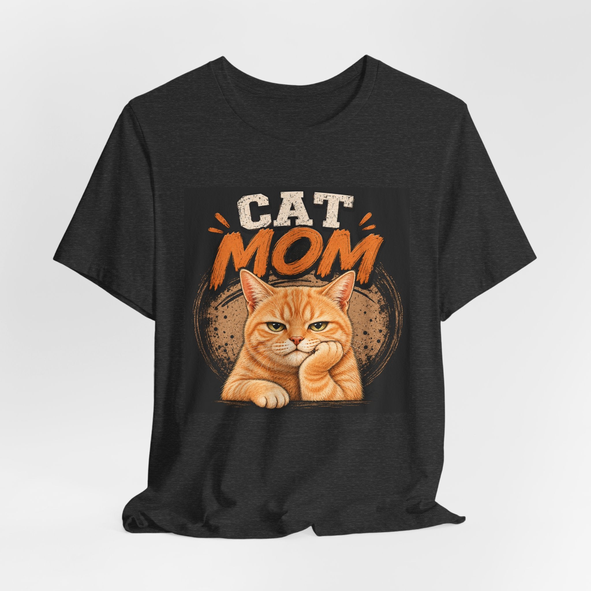 Cat Mom T-Shirt — Cute Orange Cat Graphic Tee for Cat Lovers