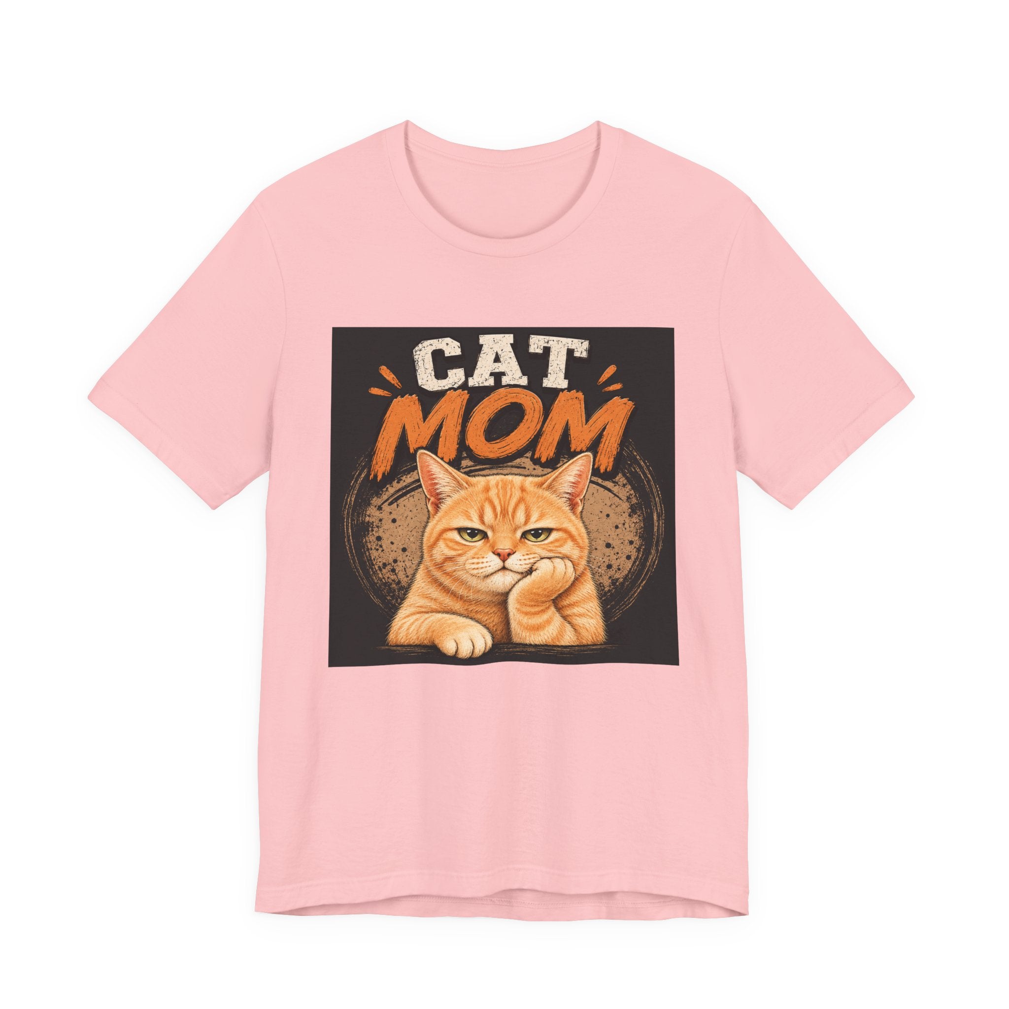 Cat Mom T-Shirt — Cute Orange Cat Graphic Tee for Cat Lovers