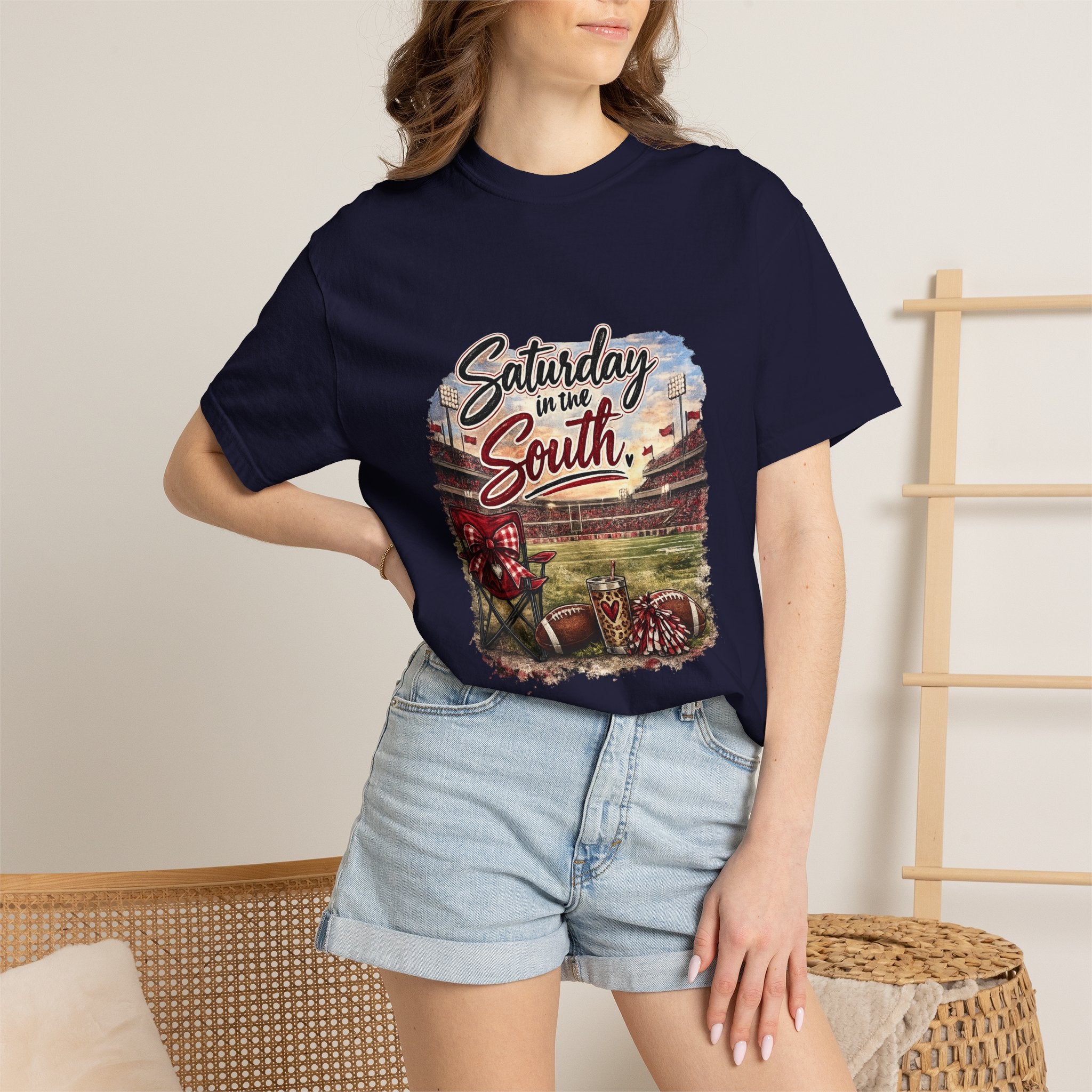 Saturday in the South T-Shirt – Tailgate Picnic Football Vintage Stadium Tee