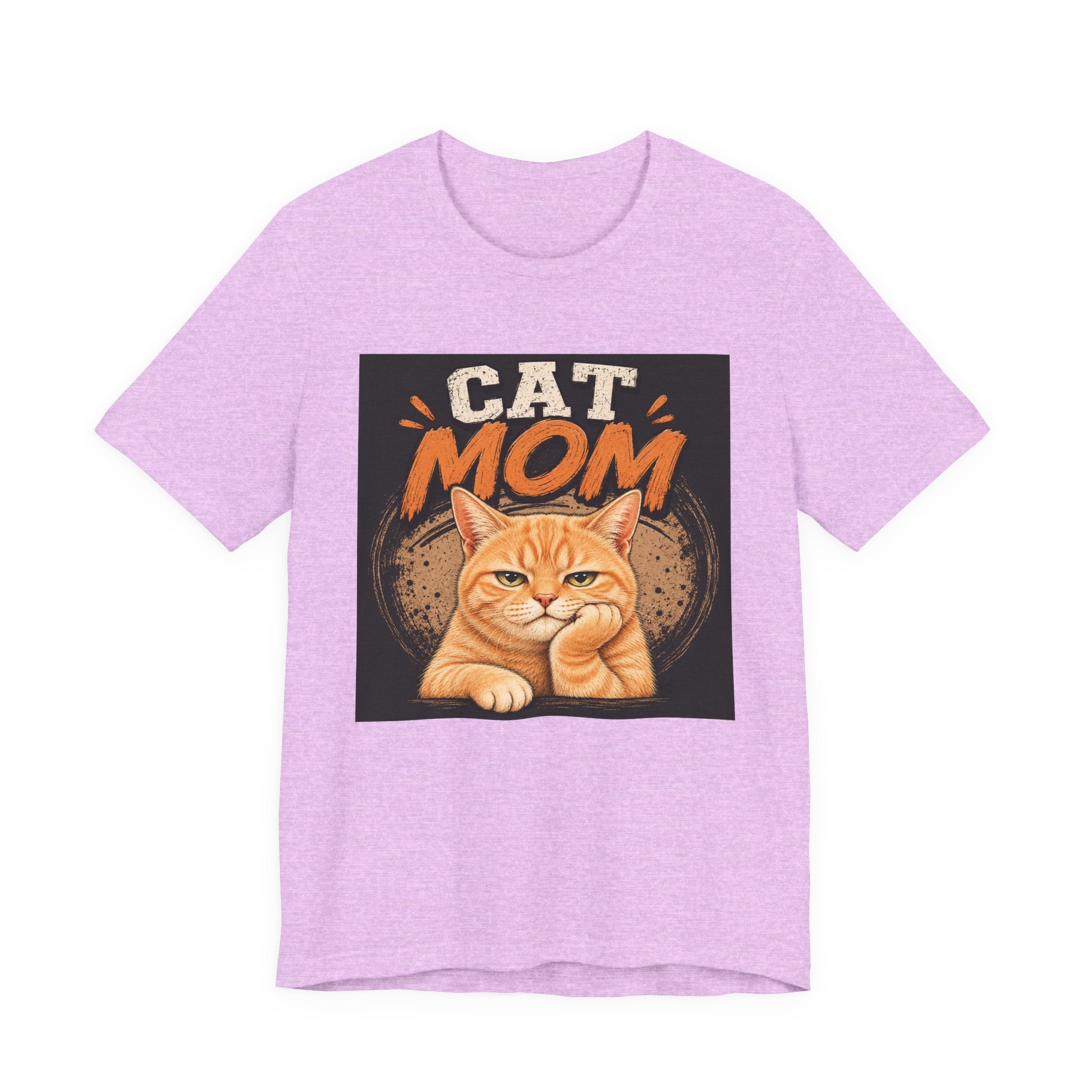 Cat Mom T-Shirt — Cute Orange Cat Graphic Tee for Cat Lovers
