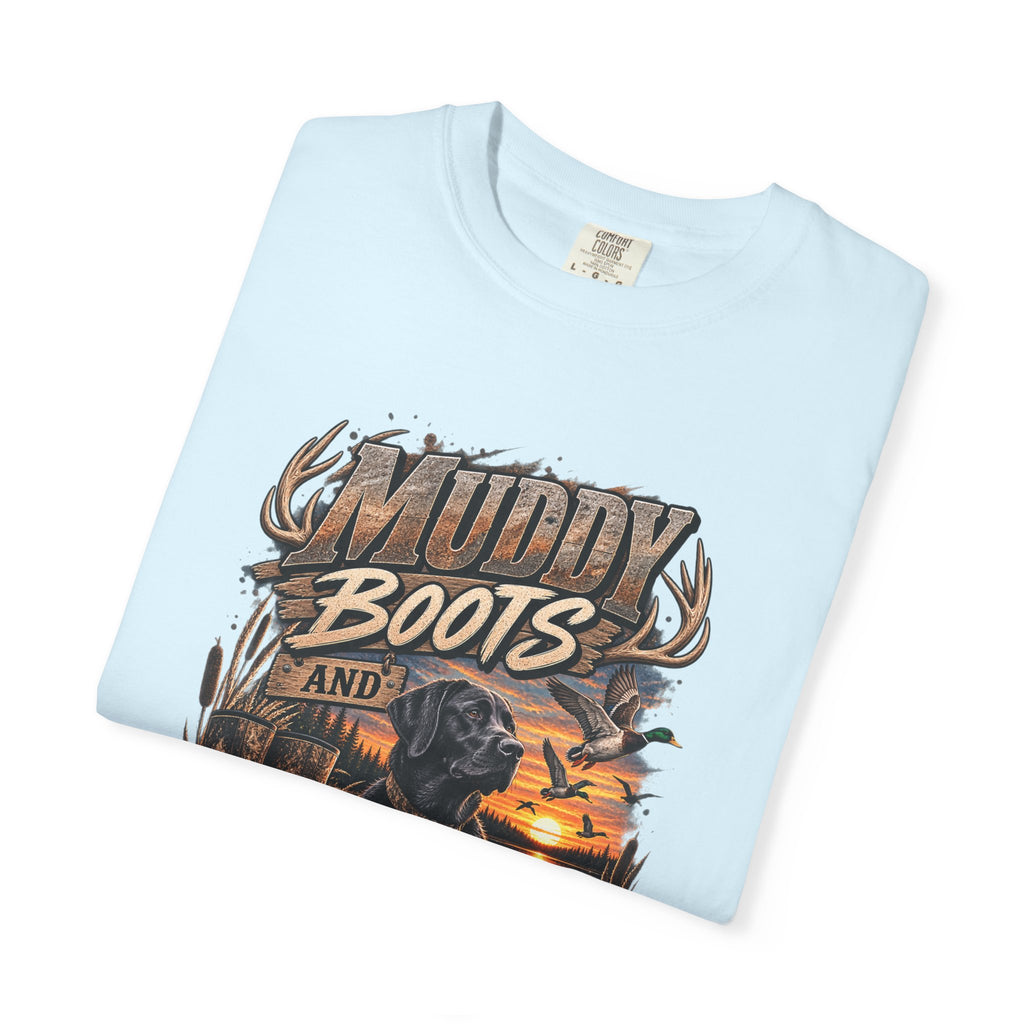 Duck Hunting T-Shirt — "Muddy Boots and Duck Calls" Graphic Tee for Hunters