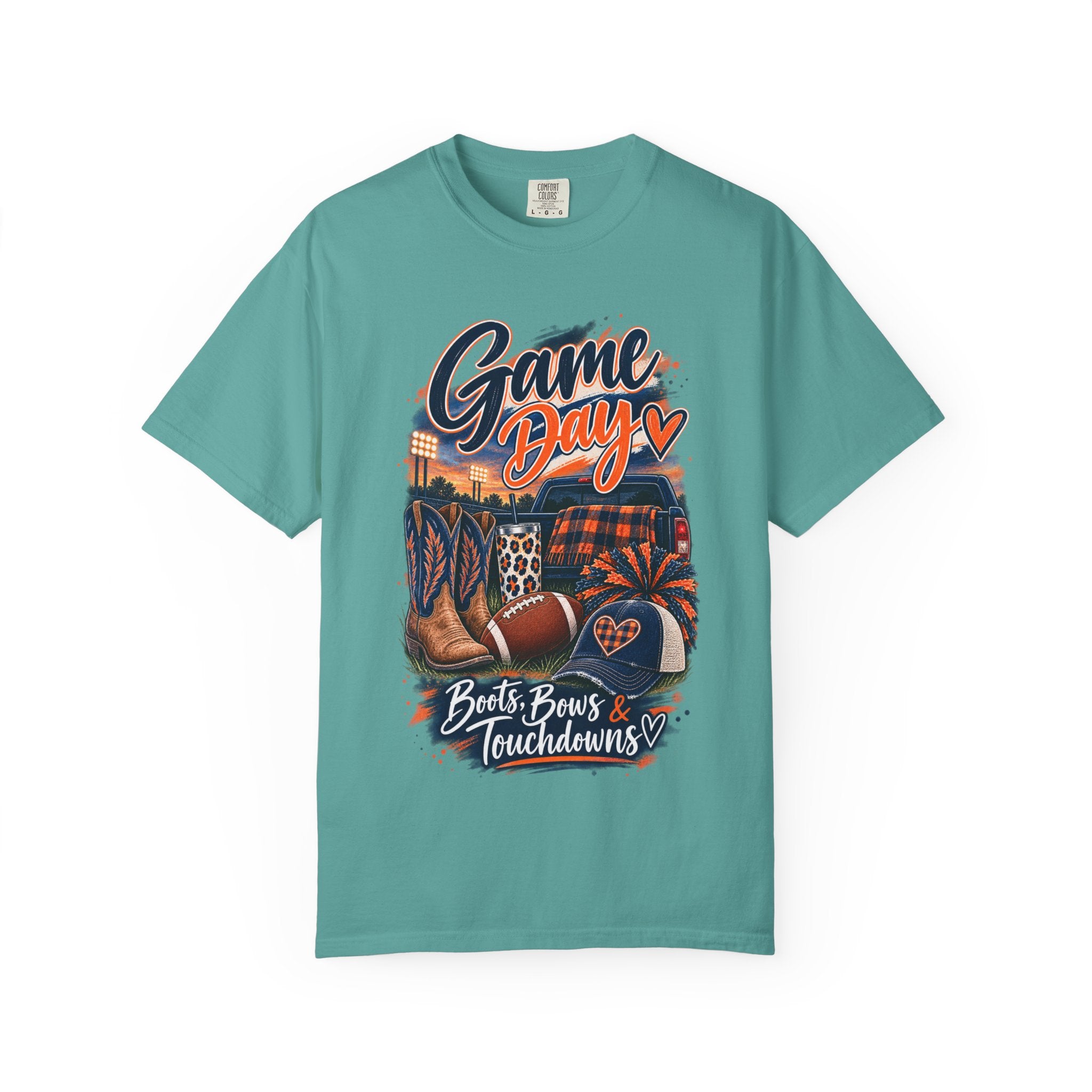 Game Day T-Shirt — Boots, Brews & Touchdowns Football Tee