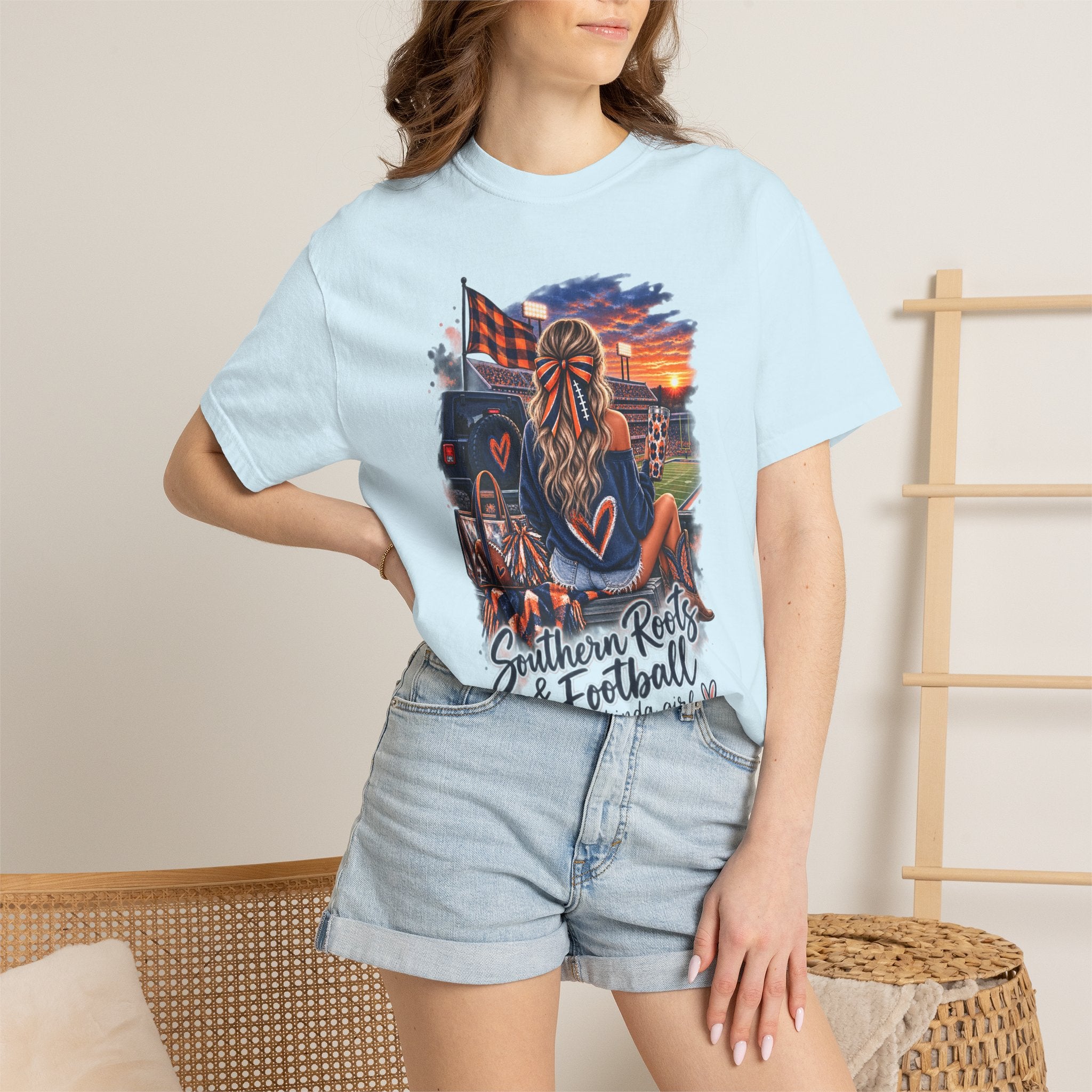 Southern Roots & Football T-Shirt — Tailgate Mom Graphic Tee