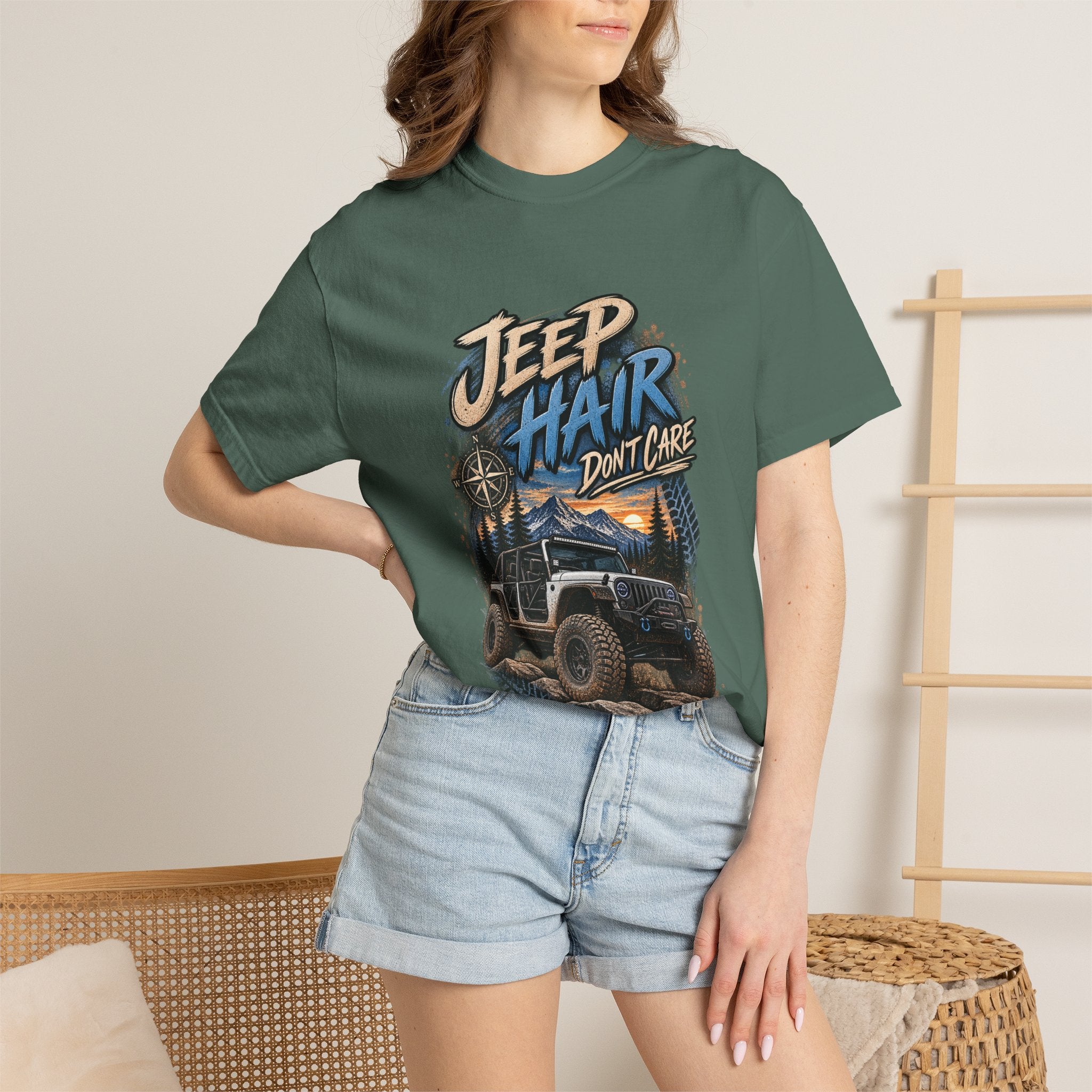 Jeep Hair Don't Care T-Shirt — Off-Road Jeep Graphic Tee