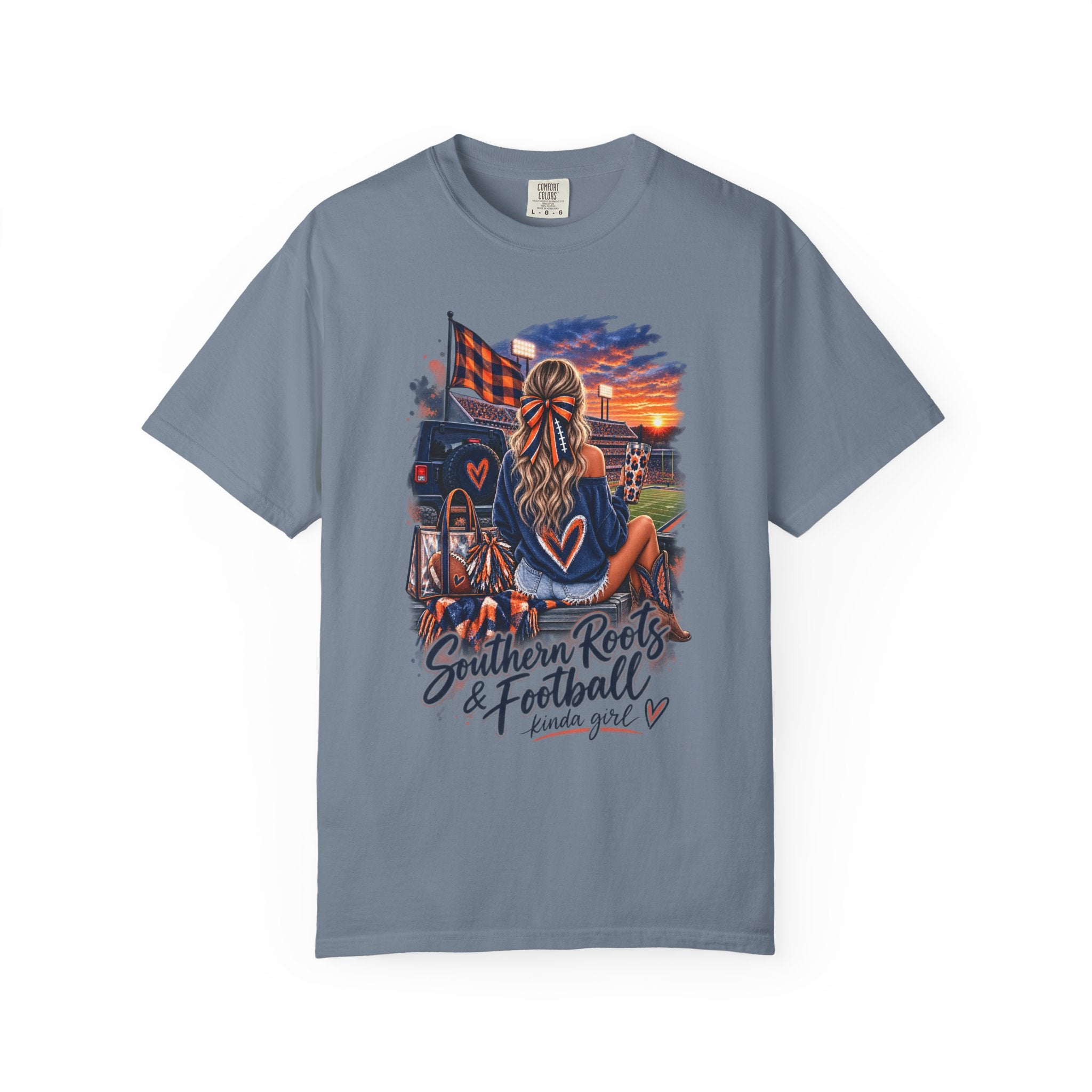 Southern Roots & Football T-Shirt — Tailgate Mom Graphic Tee